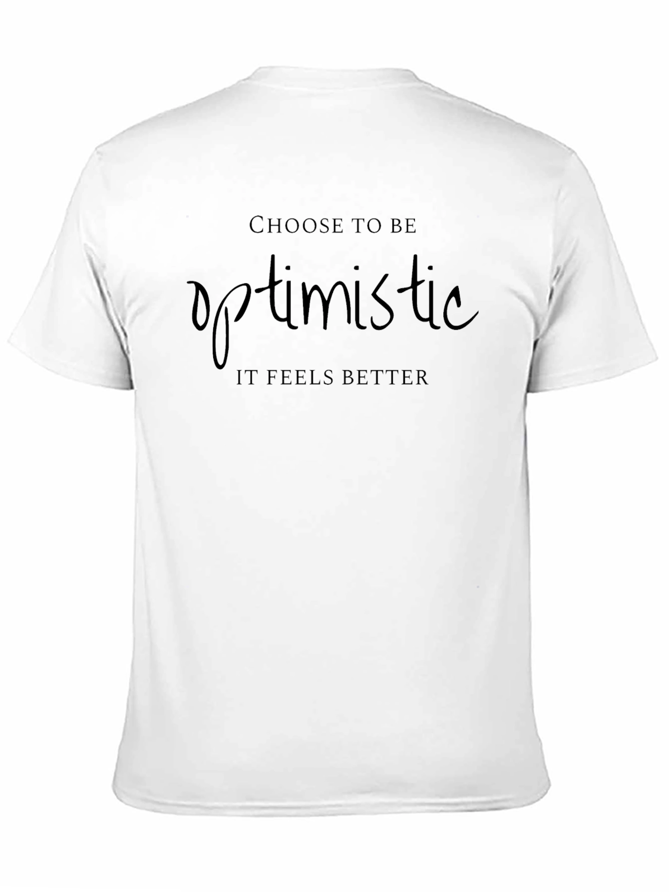 Optimistic Graphic Tee - Black Casual T-Shirt
