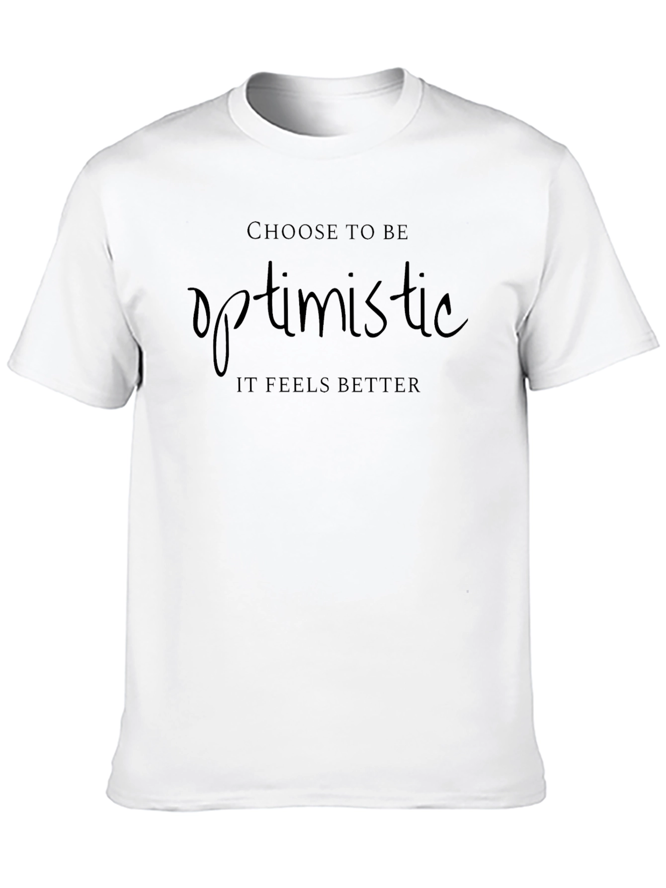 Optimistic Graphic Tee - Black Casual T-Shirt