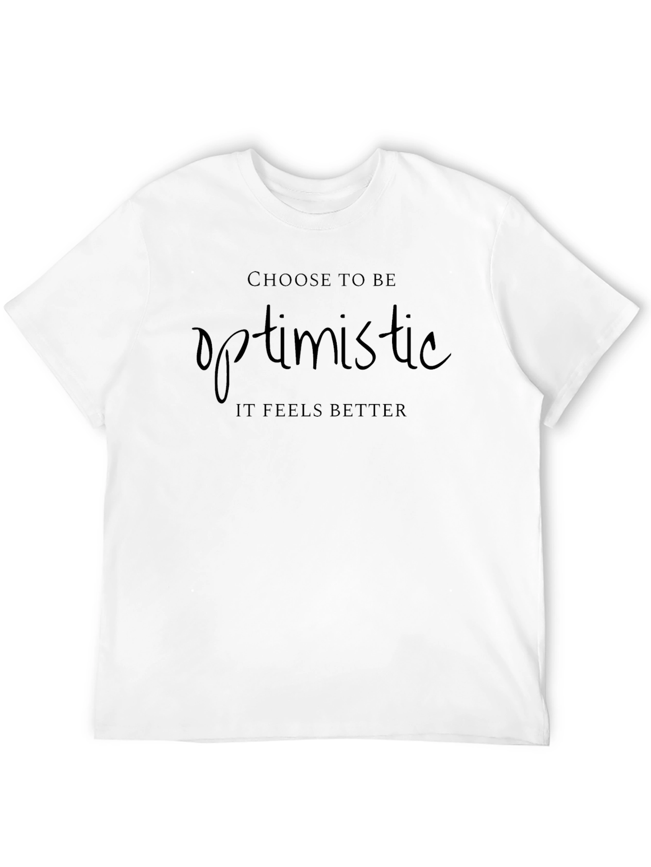 Optimistic Graphic Tee - Black Casual T-Shirt