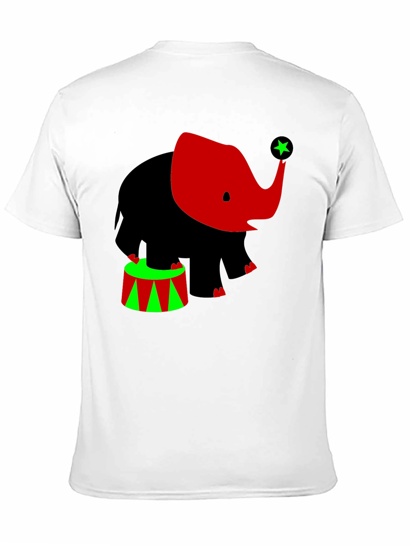Elephant Circus T-Shirt: Black Tee with Cute Graphic