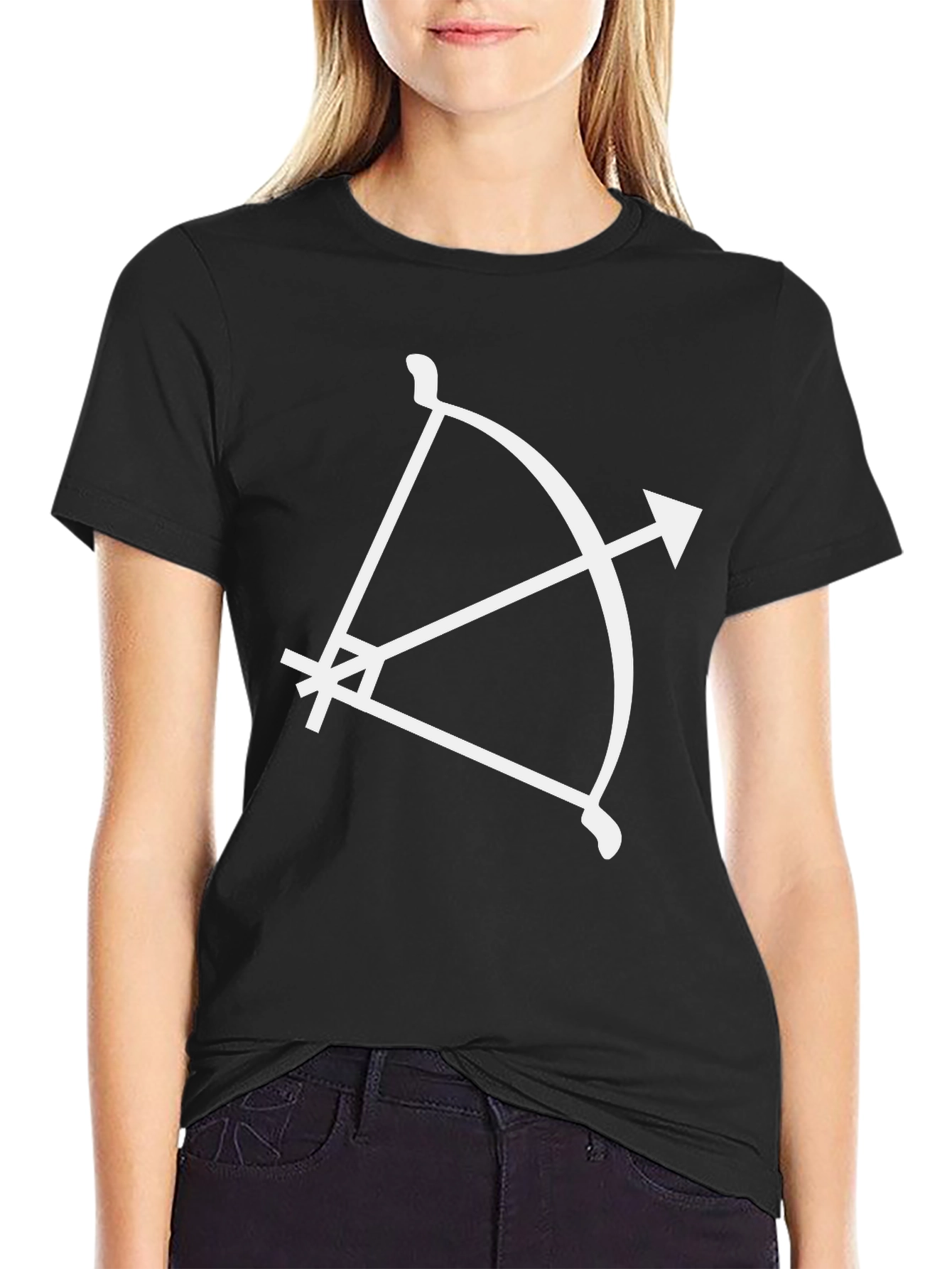 Archer T-Shirt - Black Bow and Arrow Design