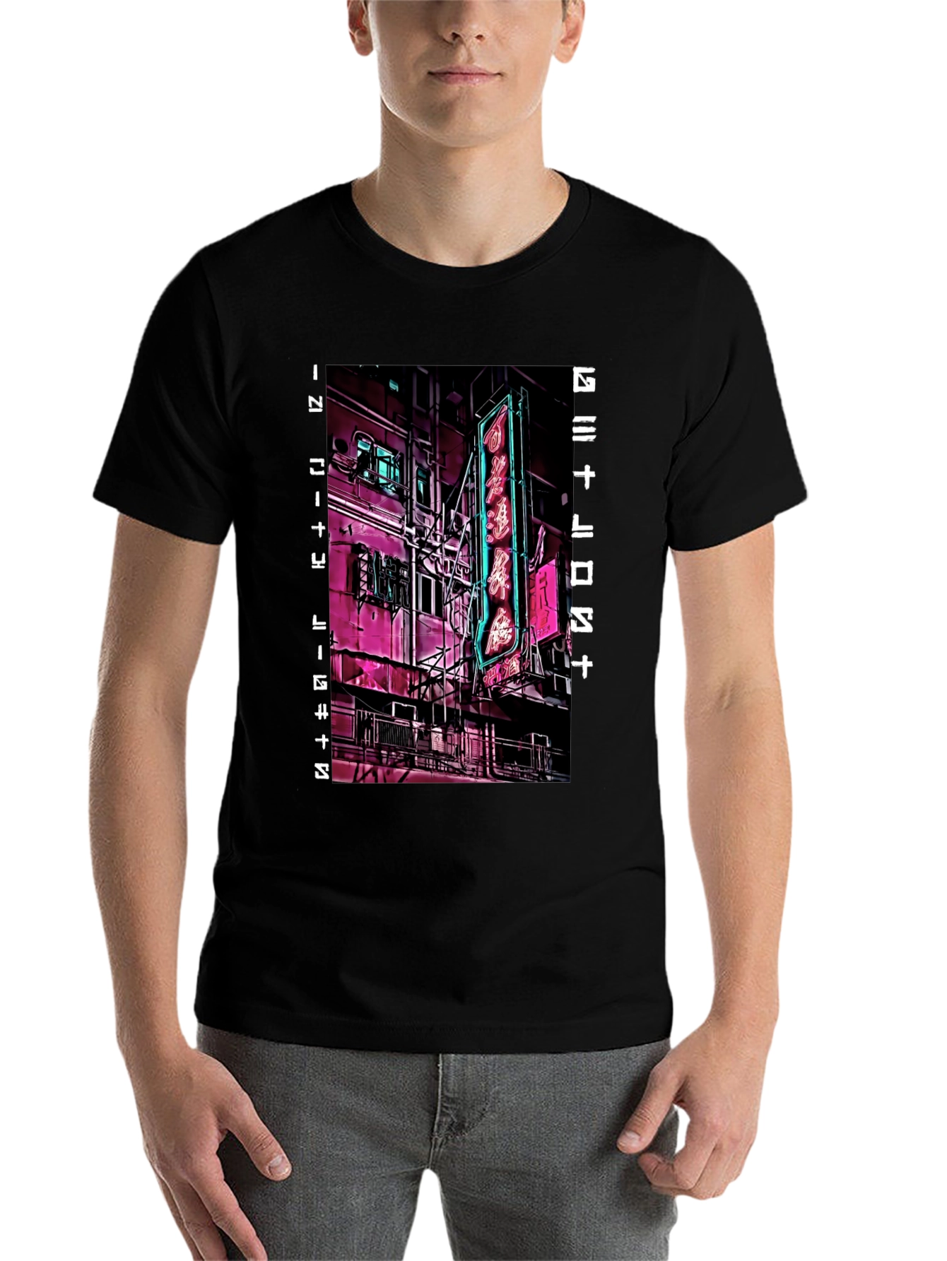 Cyberpunk Neon City T-Shirt