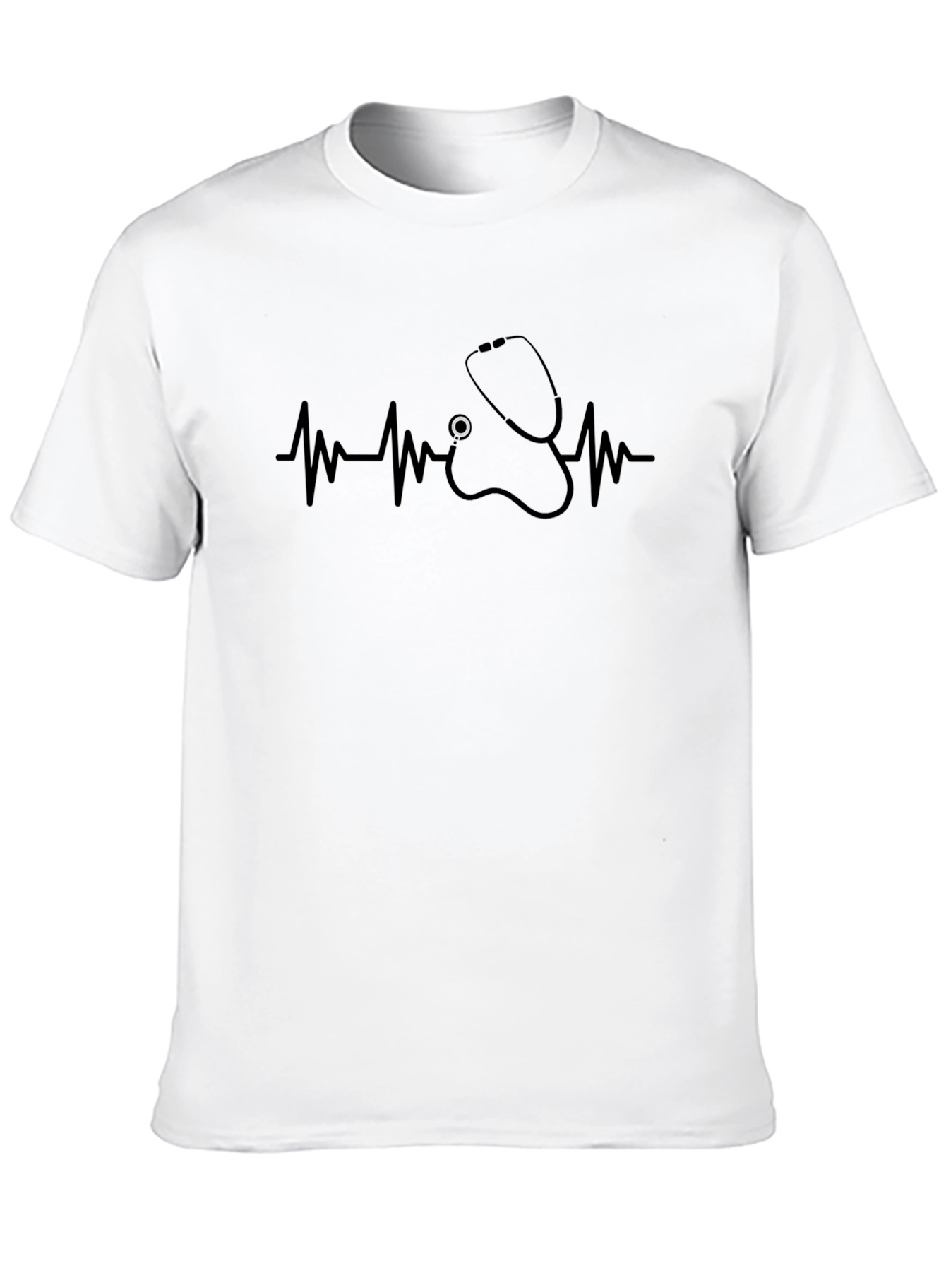 Stethoscope Heartbeat Graphic Tee - Medical Professional Shirt