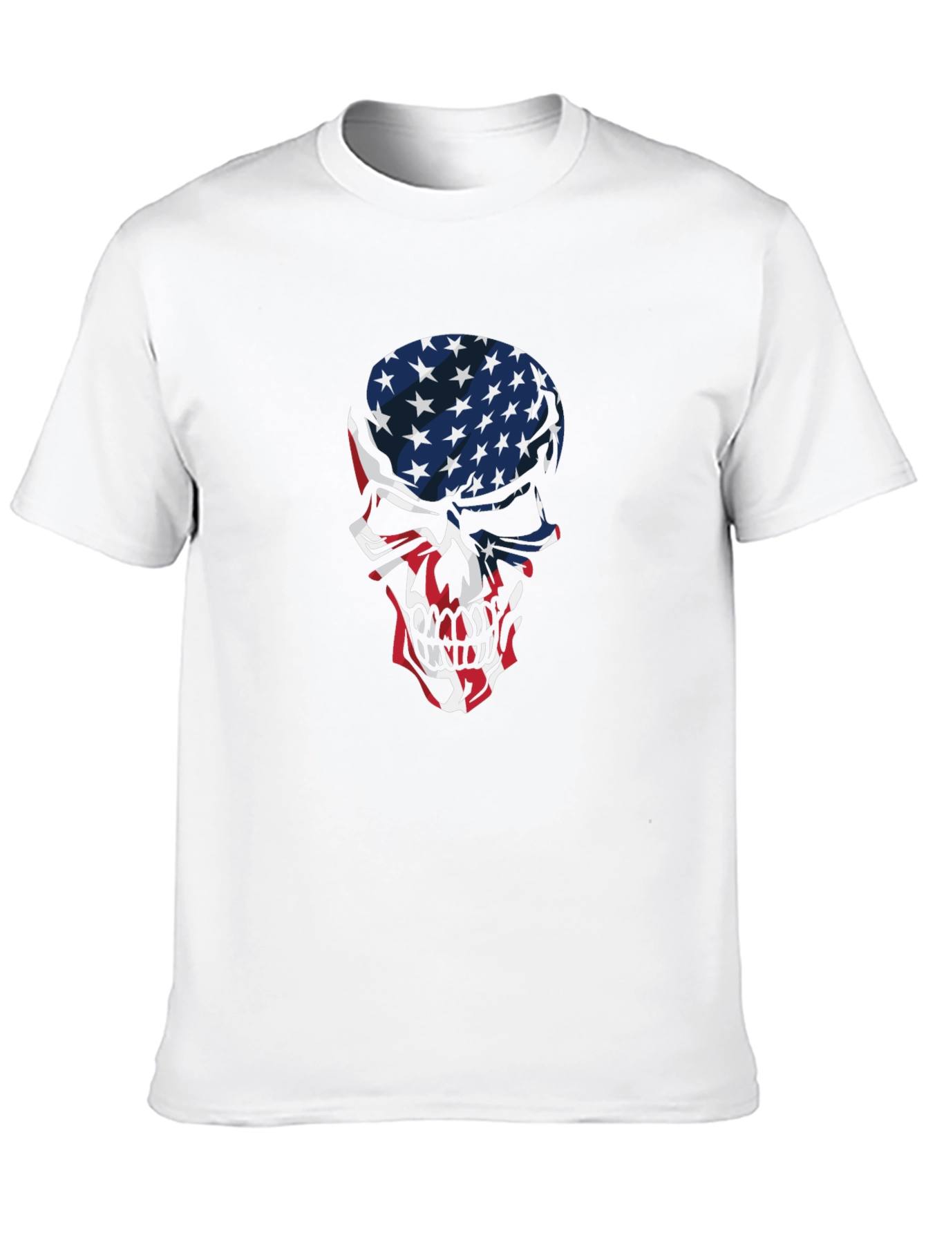American Flag Skull Graphic T-Shirt