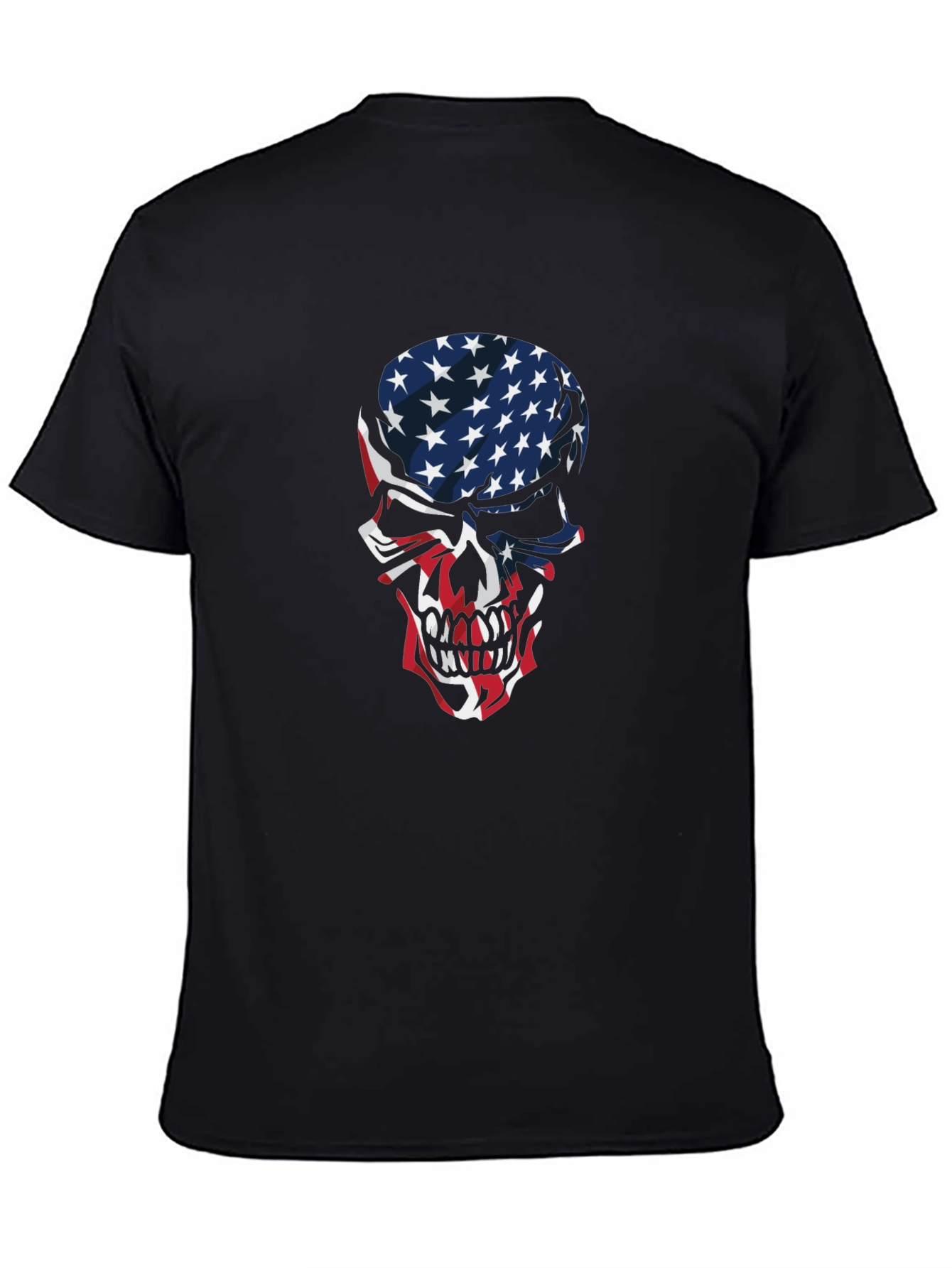 American Flag Skull Graphic T-Shirt