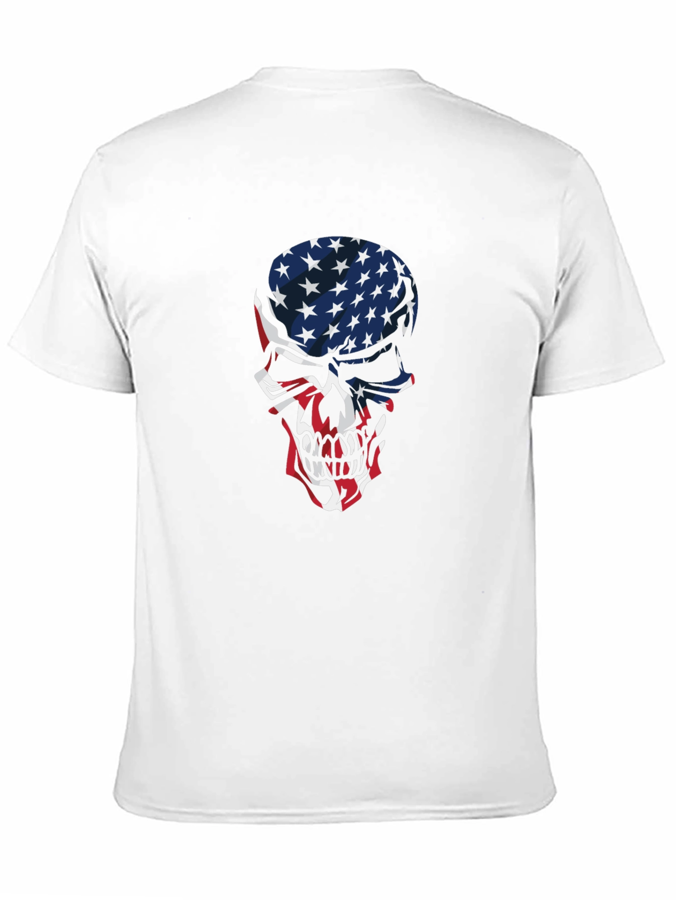 American Flag Skull Graphic T-Shirt
