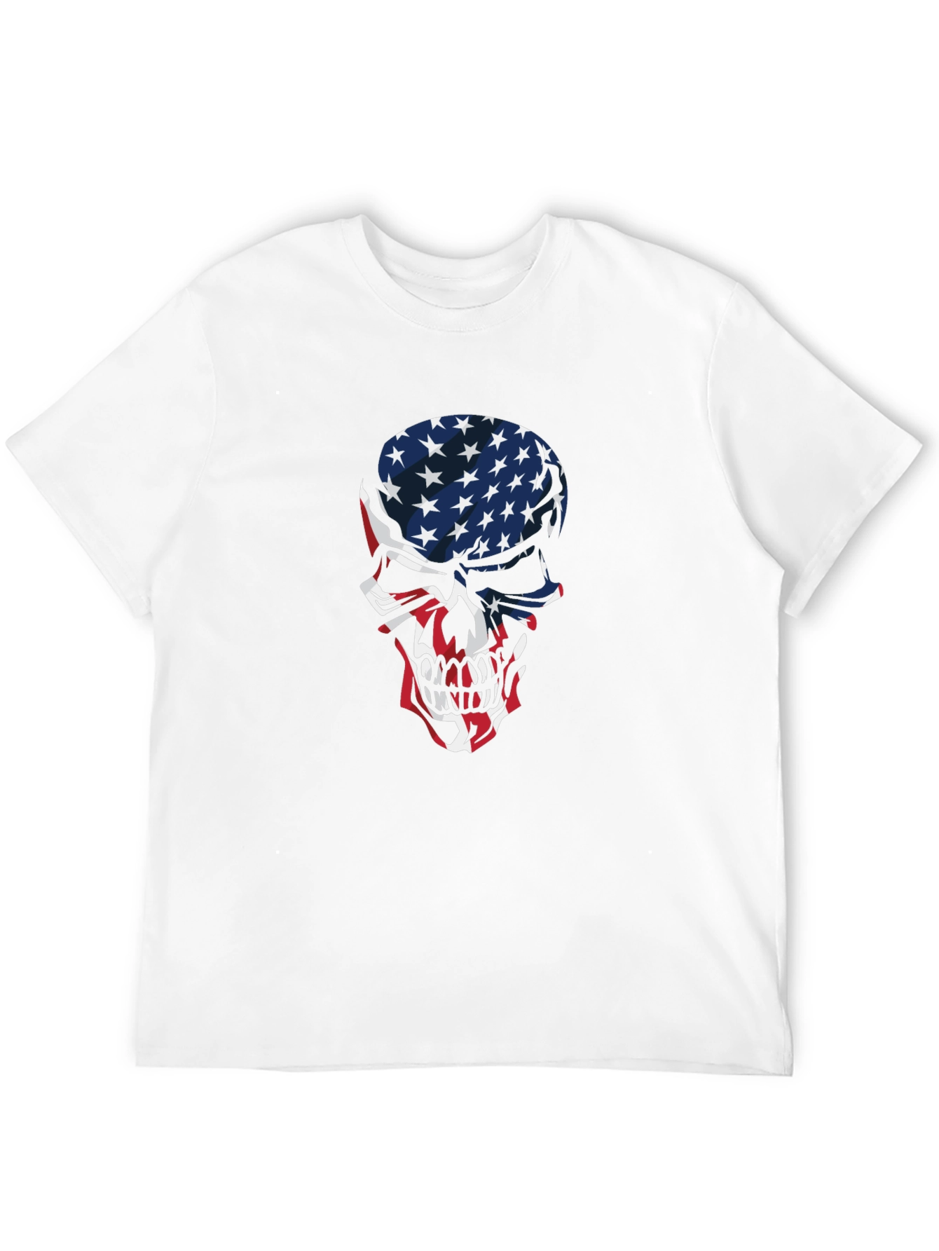 American Flag Skull Graphic T-Shirt