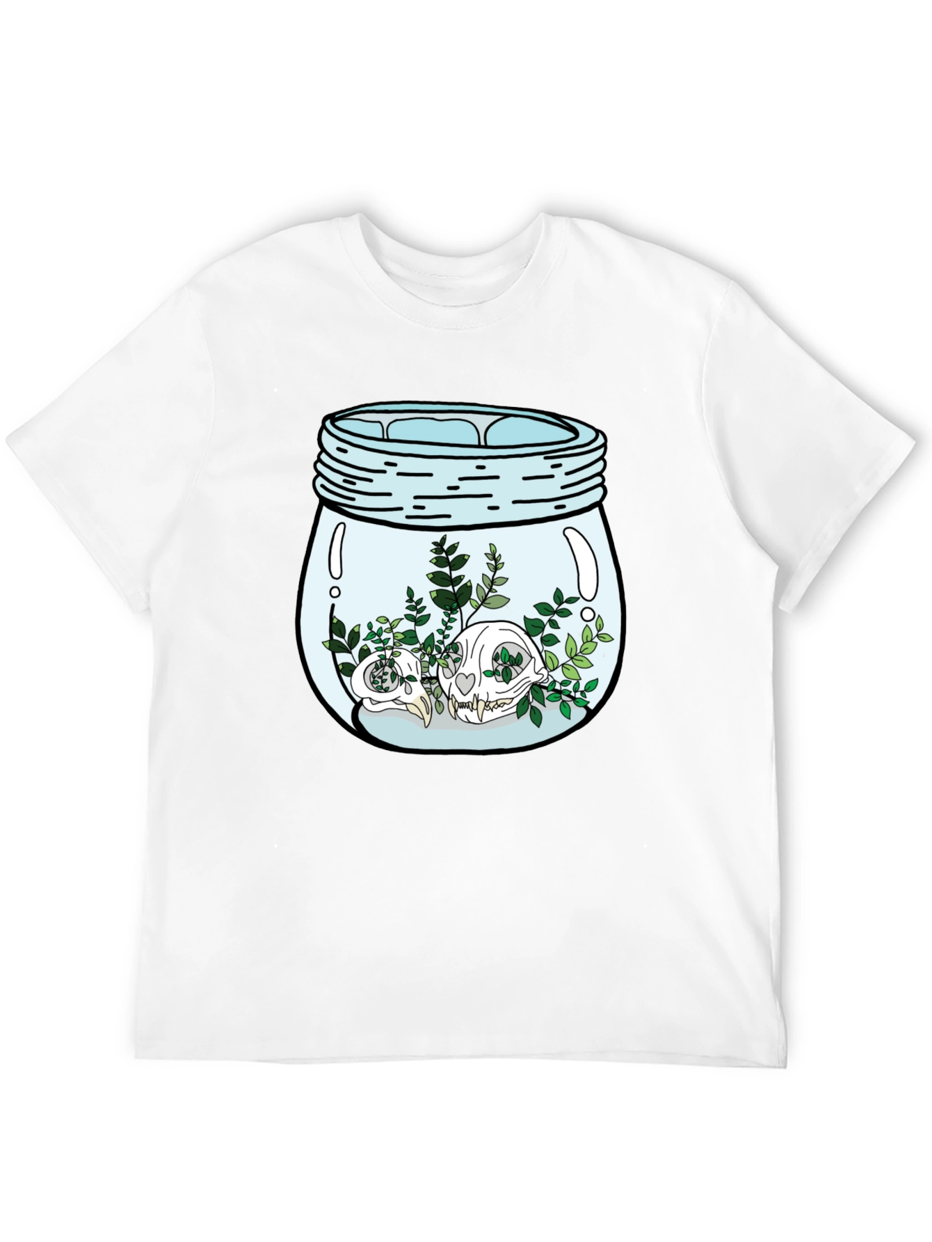 Skull Terrarium Black Graphic T-Shirt