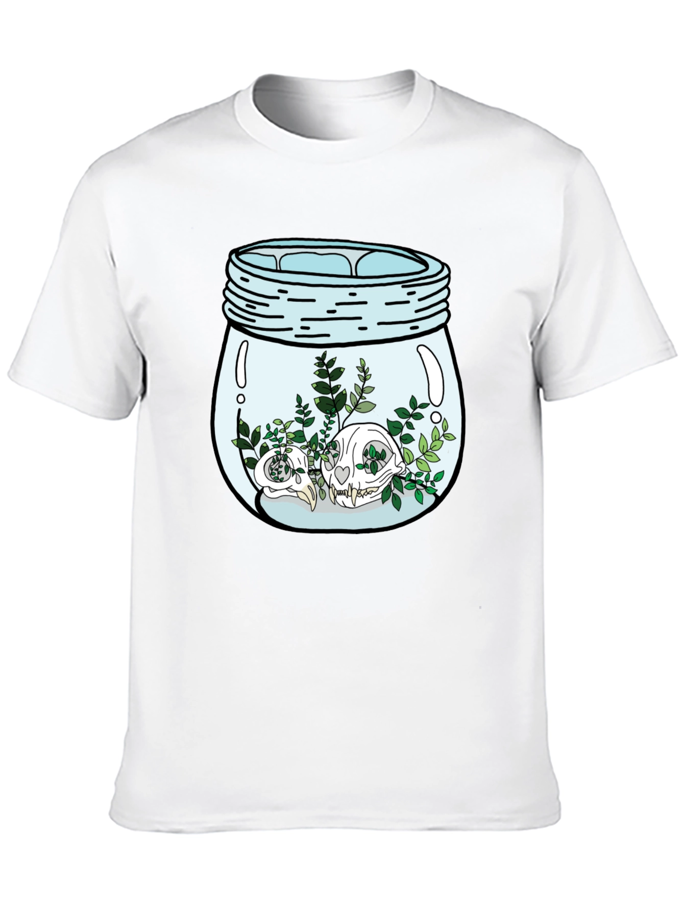 Skull Terrarium Black Graphic T-Shirt