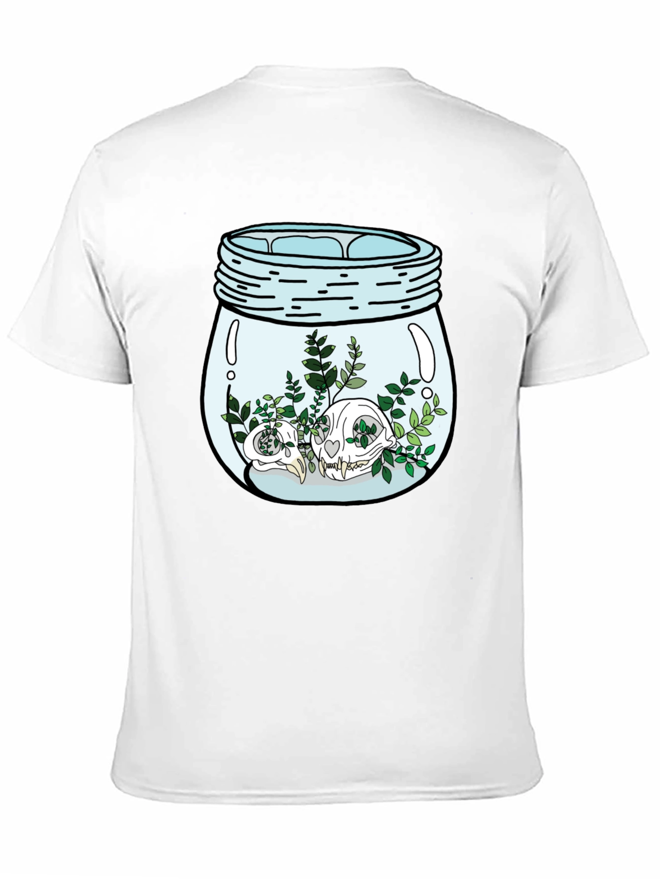 Skull Terrarium Black Graphic T-Shirt
