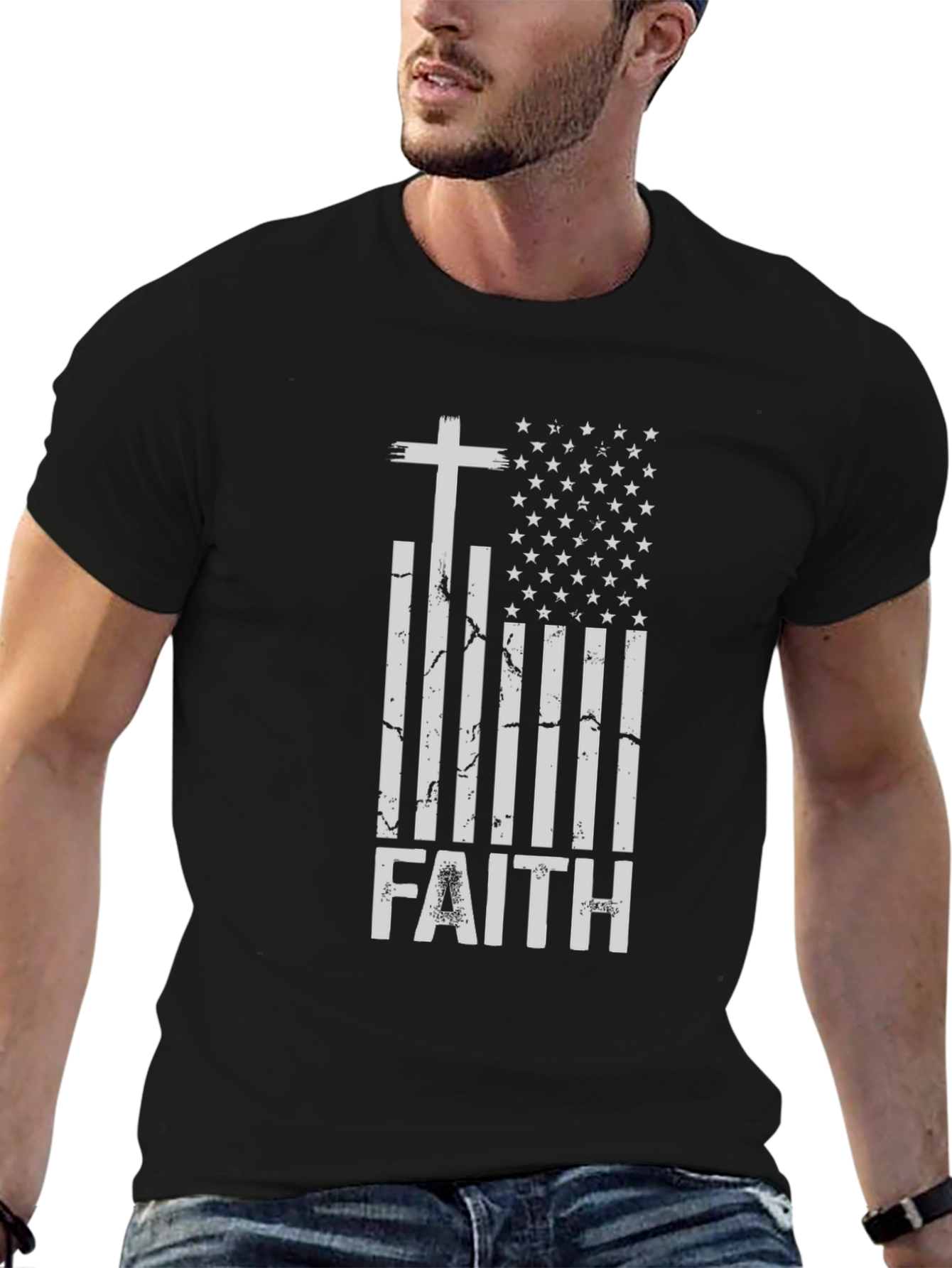 Faith American Flag Christian T-Shirt