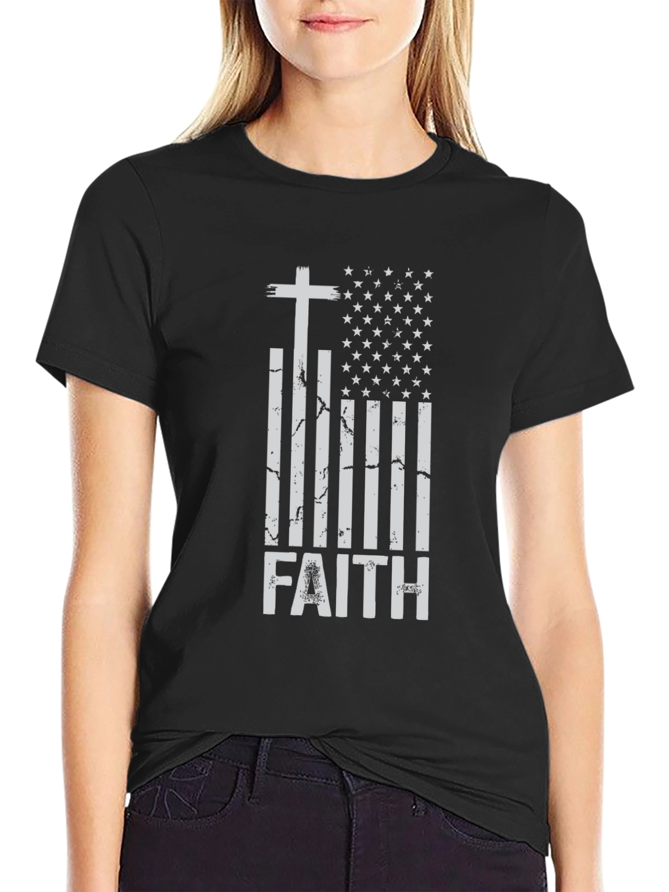 Faith American Flag Christian T-Shirt