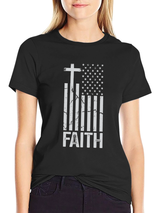 Faith American Flag Christian T-Shirt