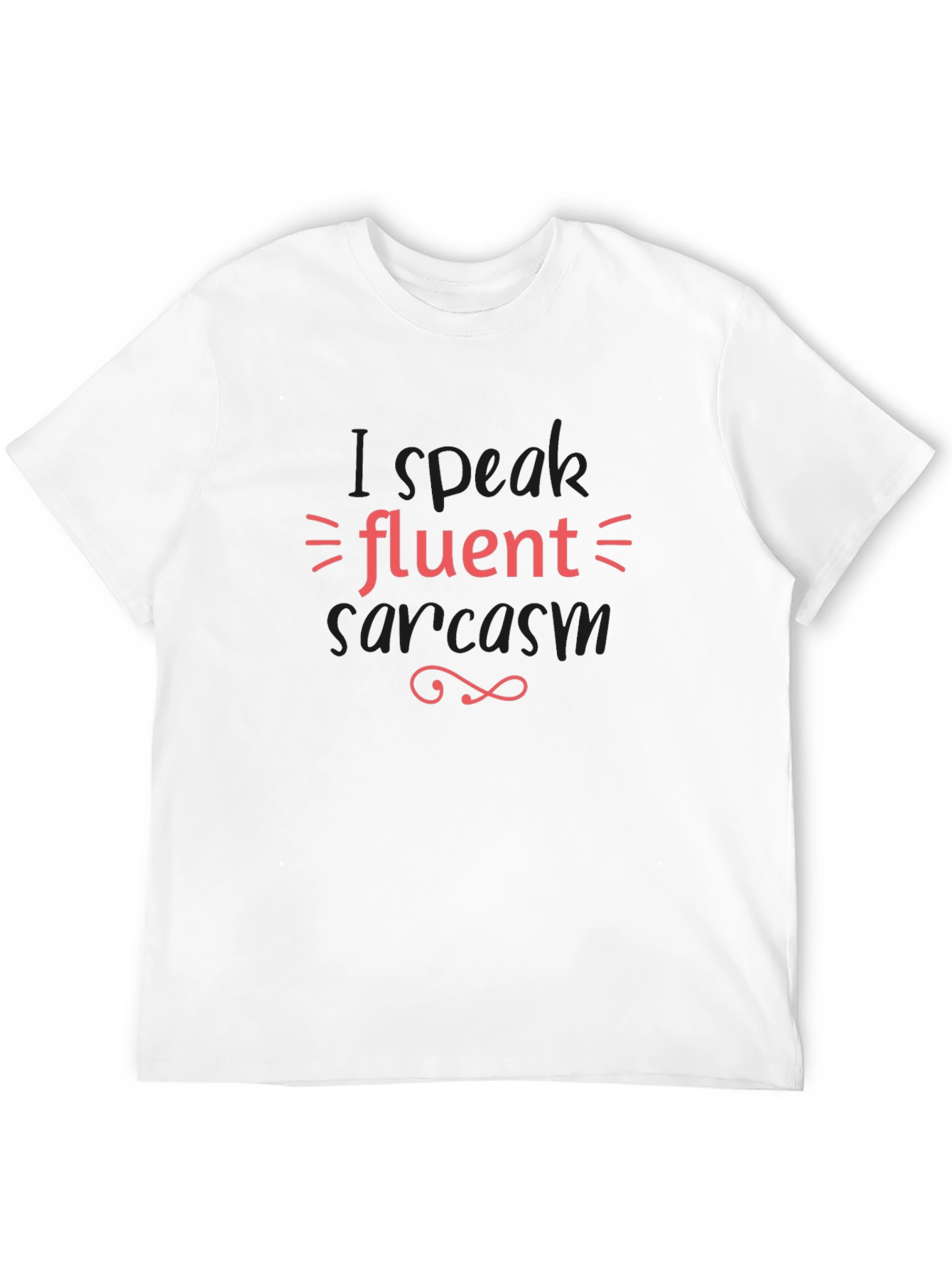 Fluent Sarcasm Graphic Tee - Black Cotton Shirt