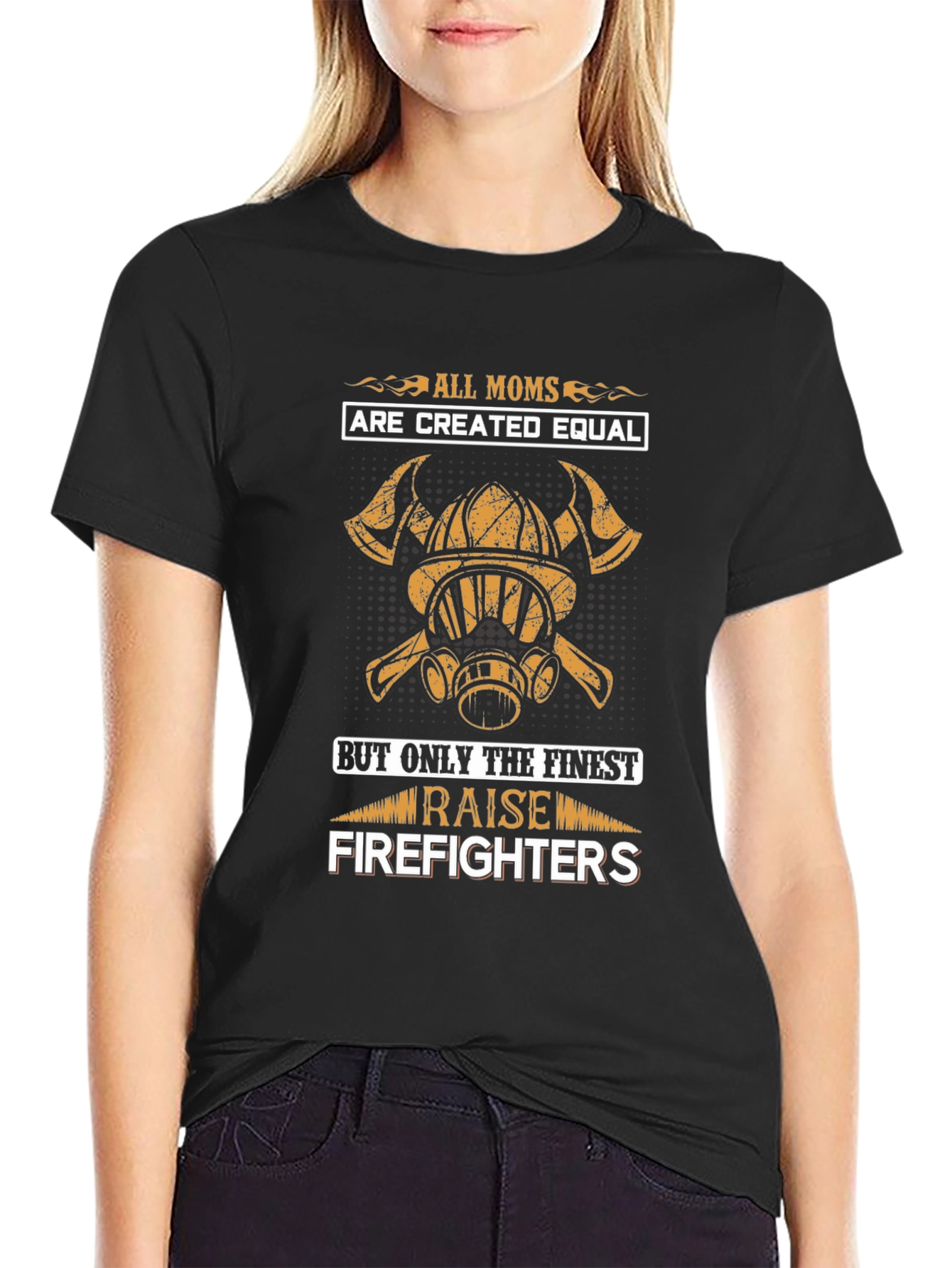 Mom Firefighter Graphic T-Shirt