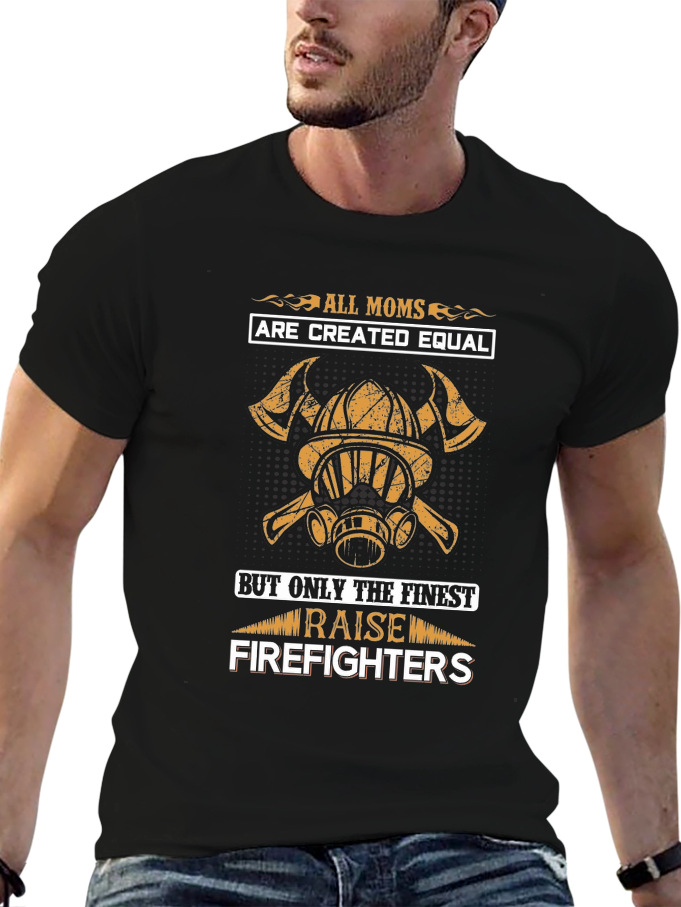 Mom Firefighter Graphic T-Shirt