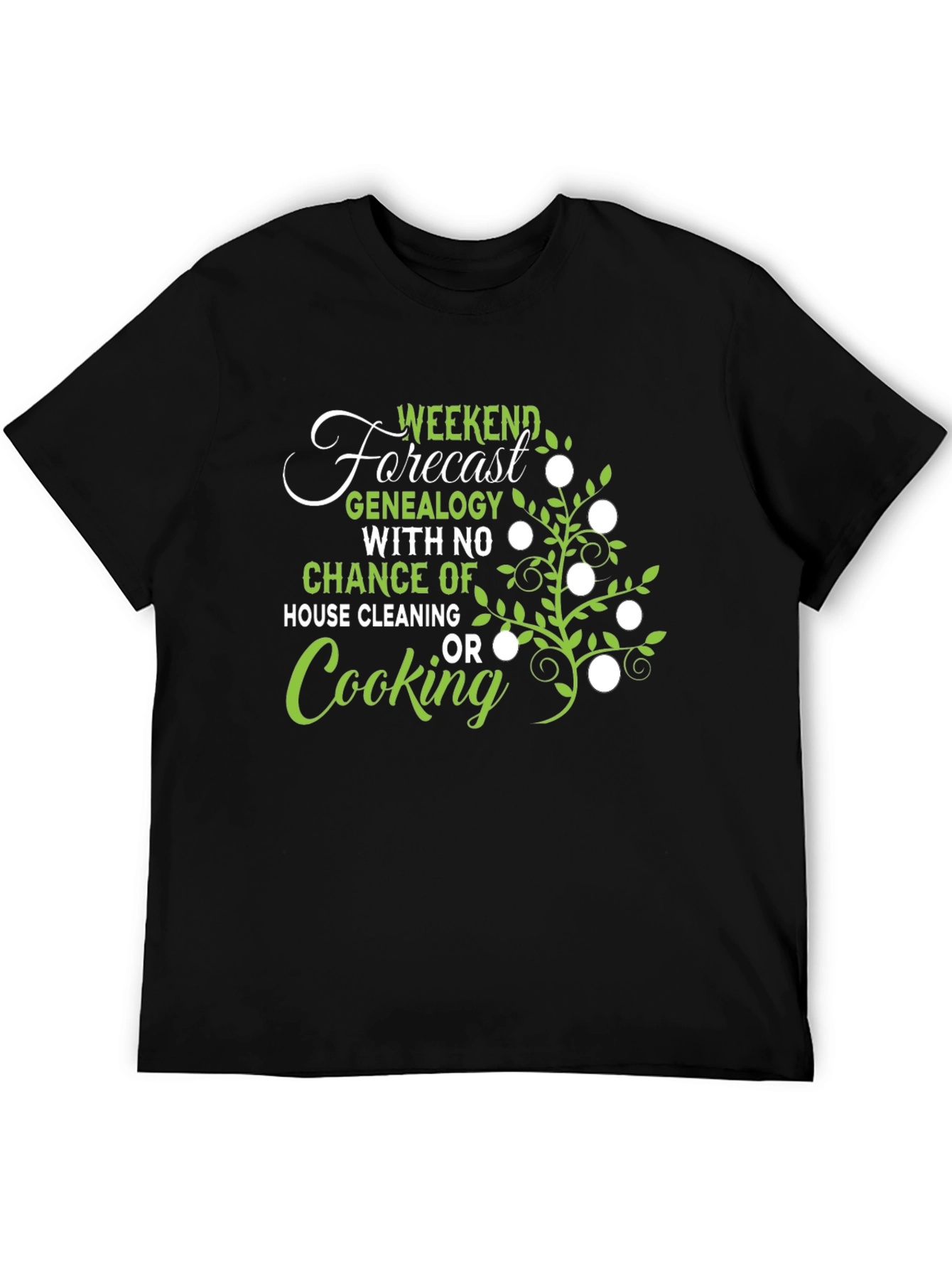 Genealogy Weekend Forecast Graphic T-Shirt