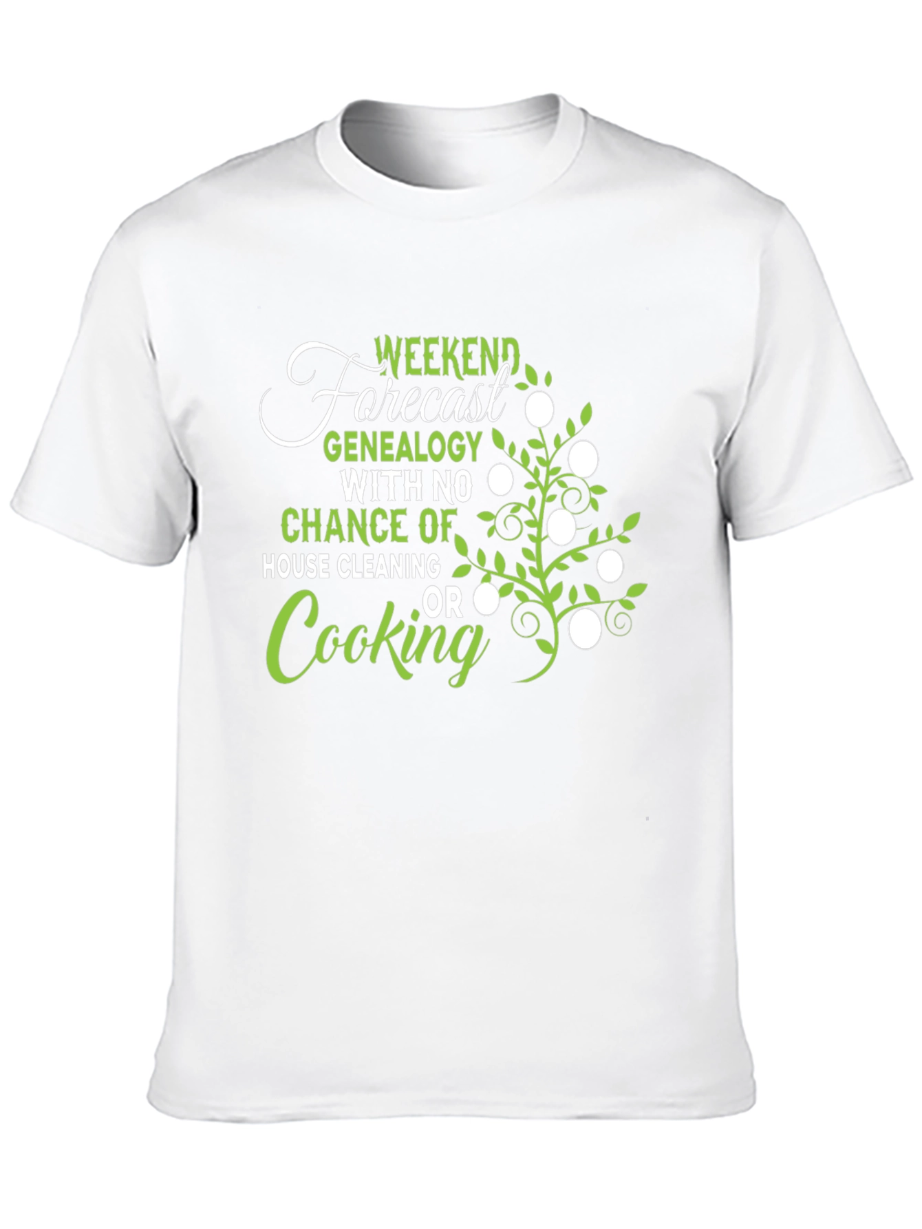 Genealogy Weekend Forecast Graphic T-Shirt