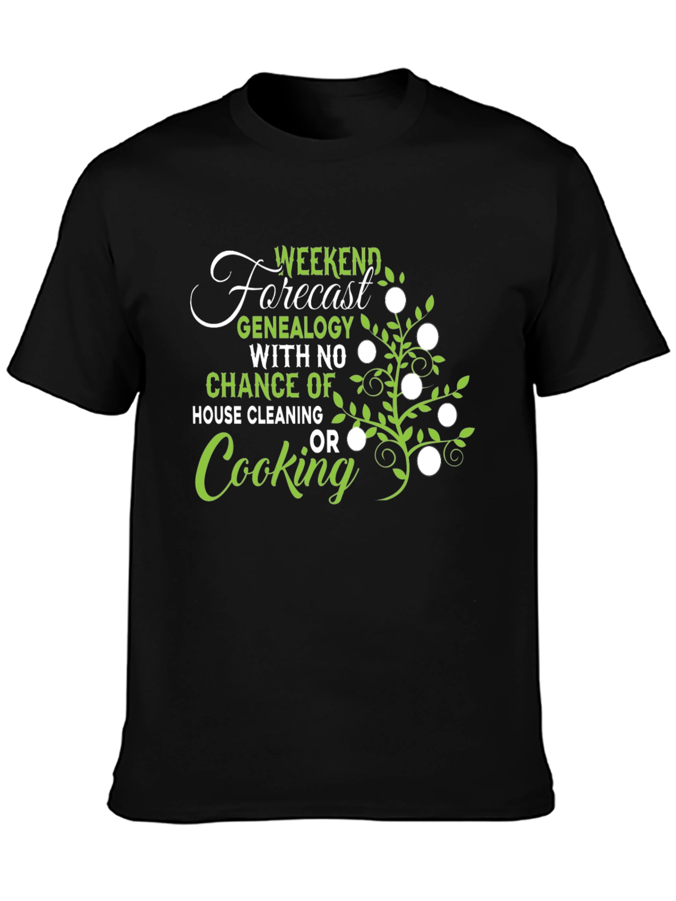 Genealogy Weekend Forecast Graphic T-Shirt