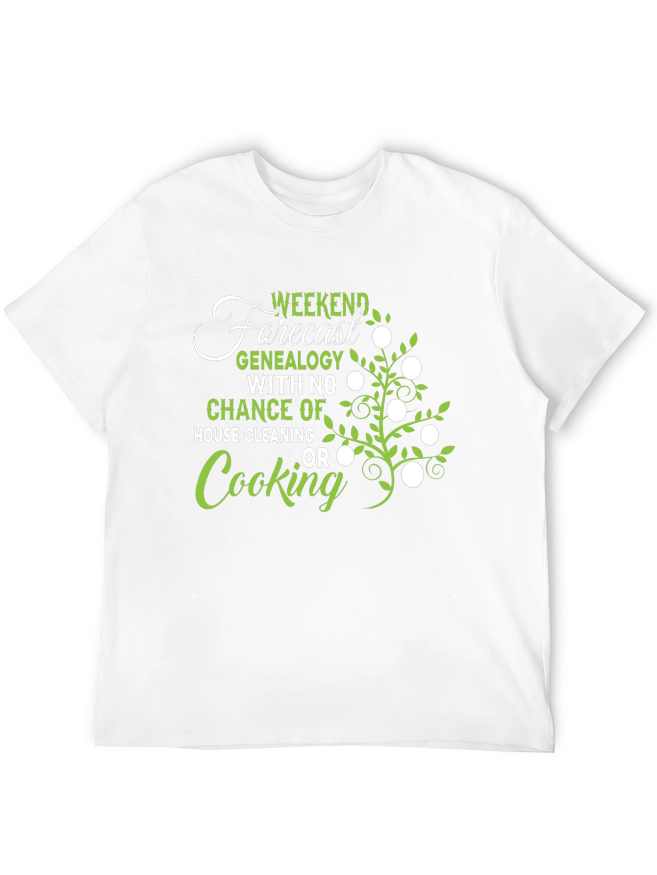 Genealogy Weekend Forecast Graphic T-Shirt