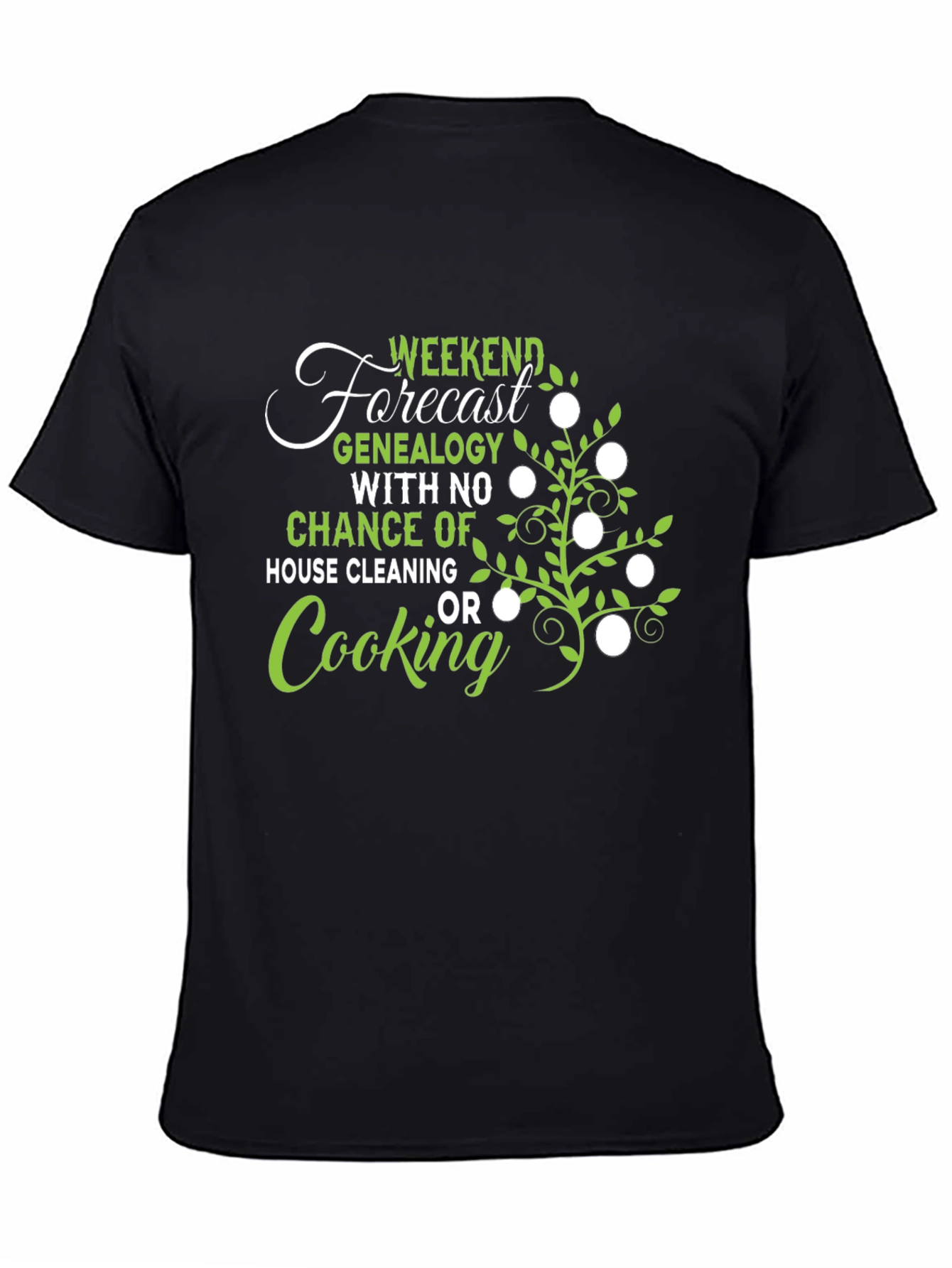 Genealogy Weekend Forecast Graphic T-Shirt