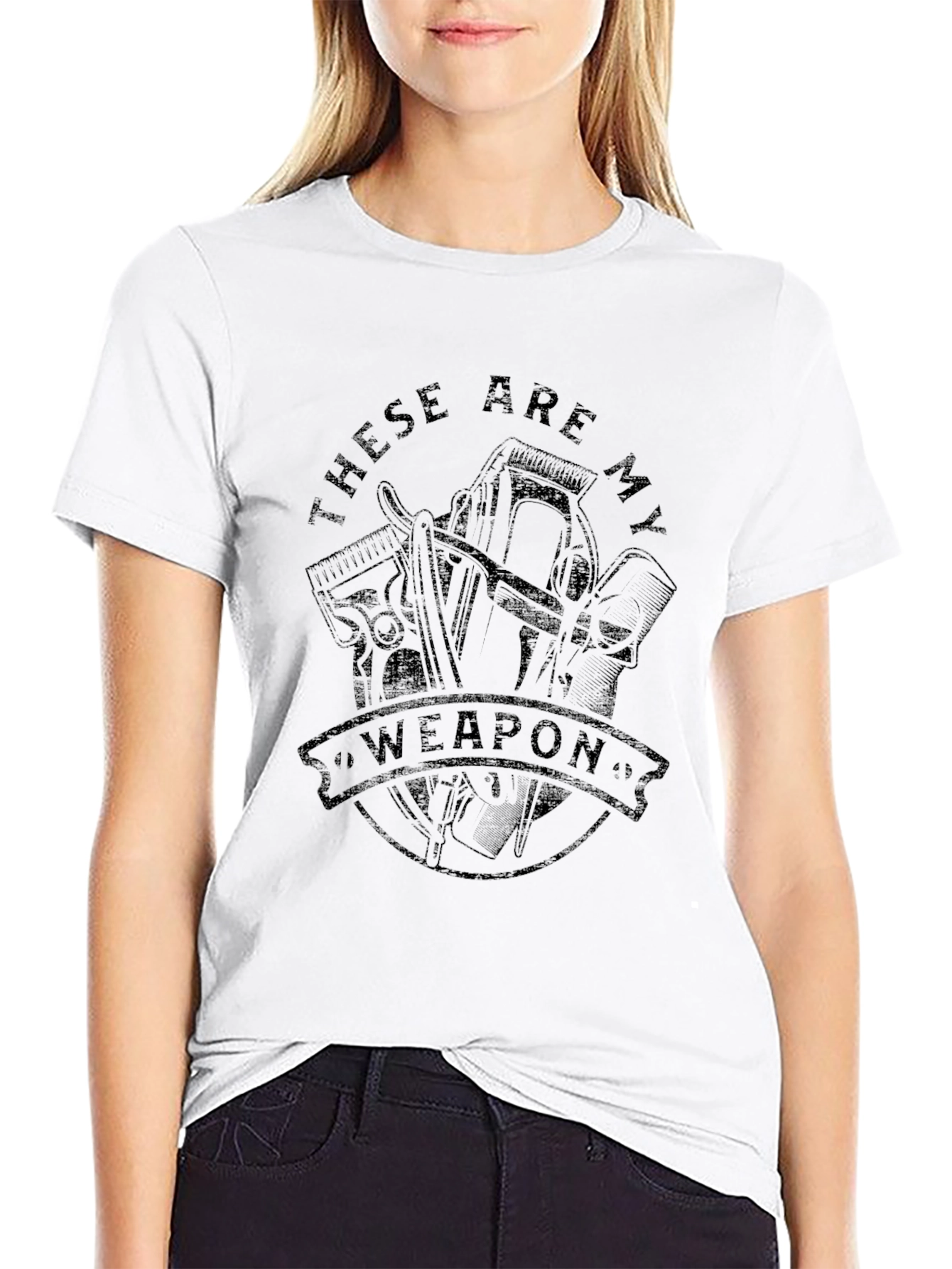 Barber Weapon Graphic T-Shirt