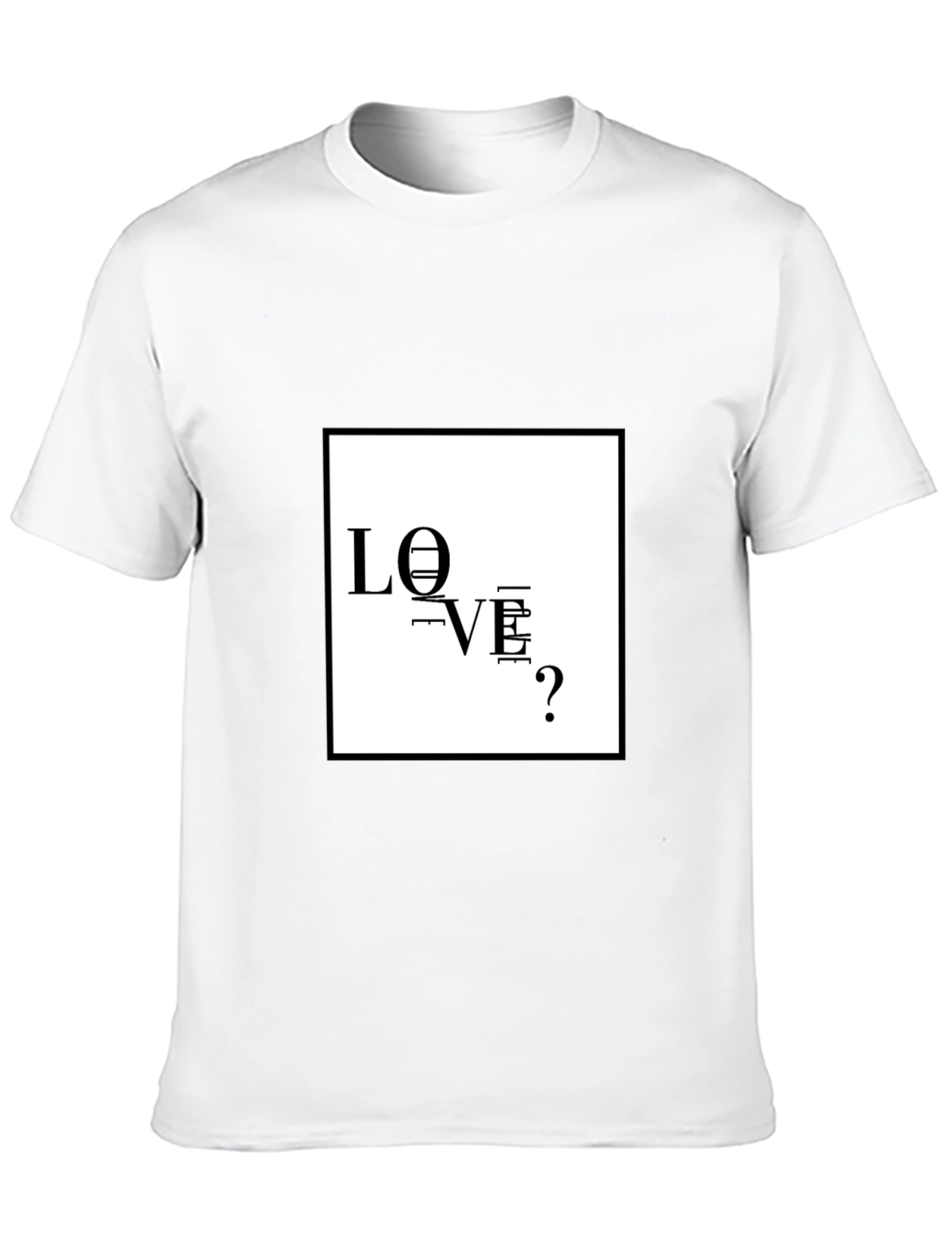 Love Question Black T-Shirt - Modern Graphic Tee