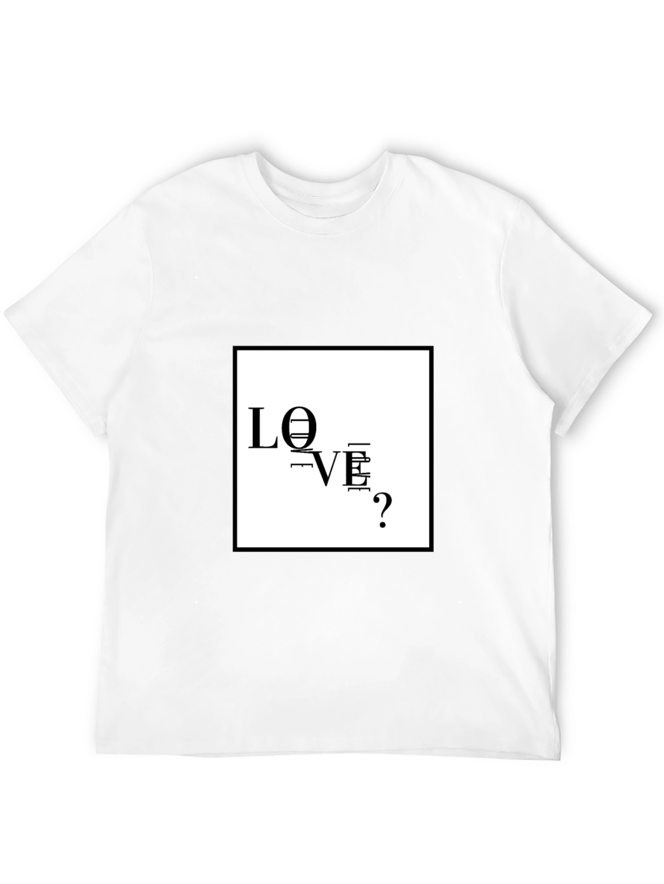 Love Question Black T-Shirt - Modern Graphic Tee