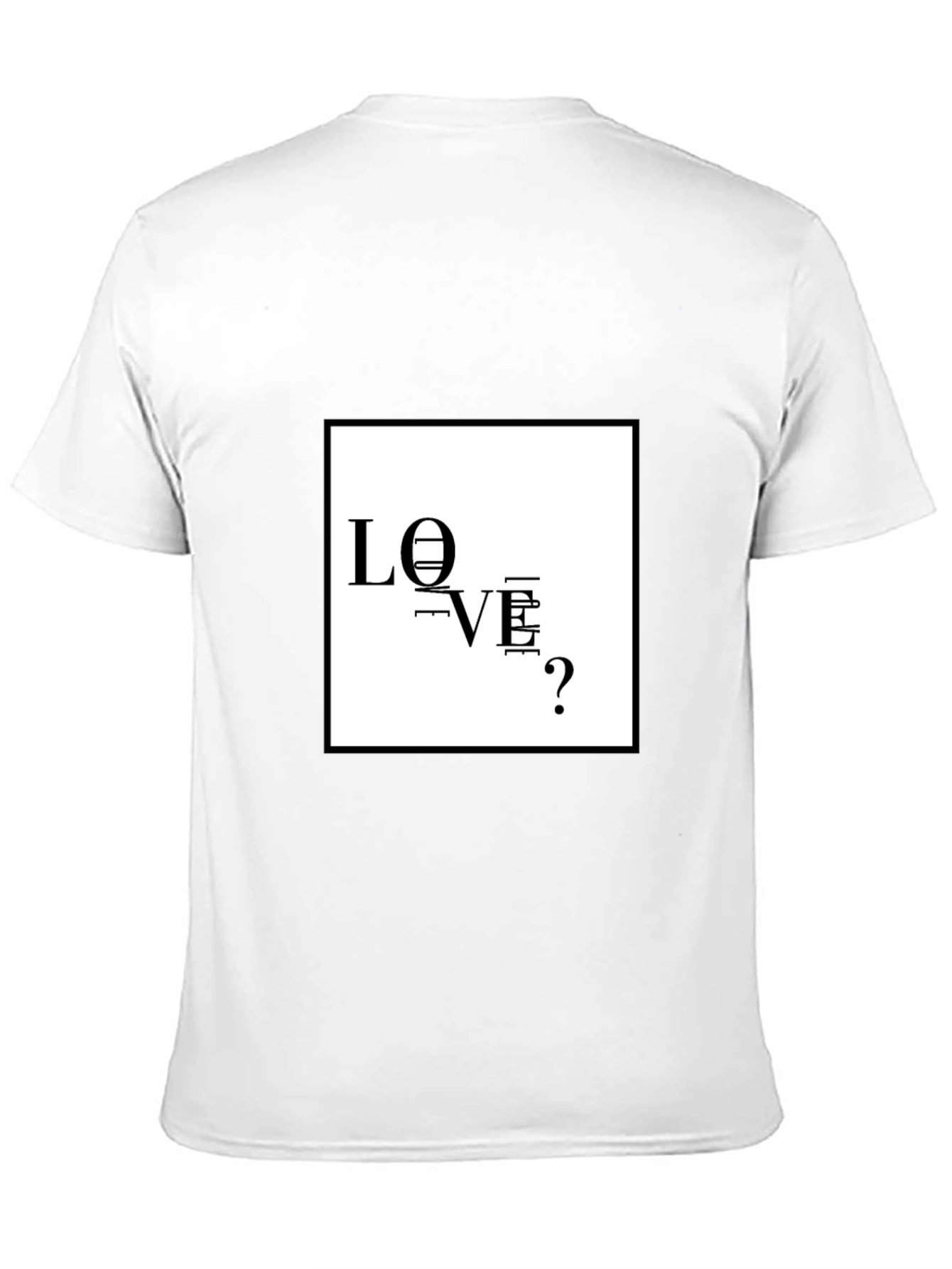 Love Question Black T-Shirt - Modern Graphic Tee