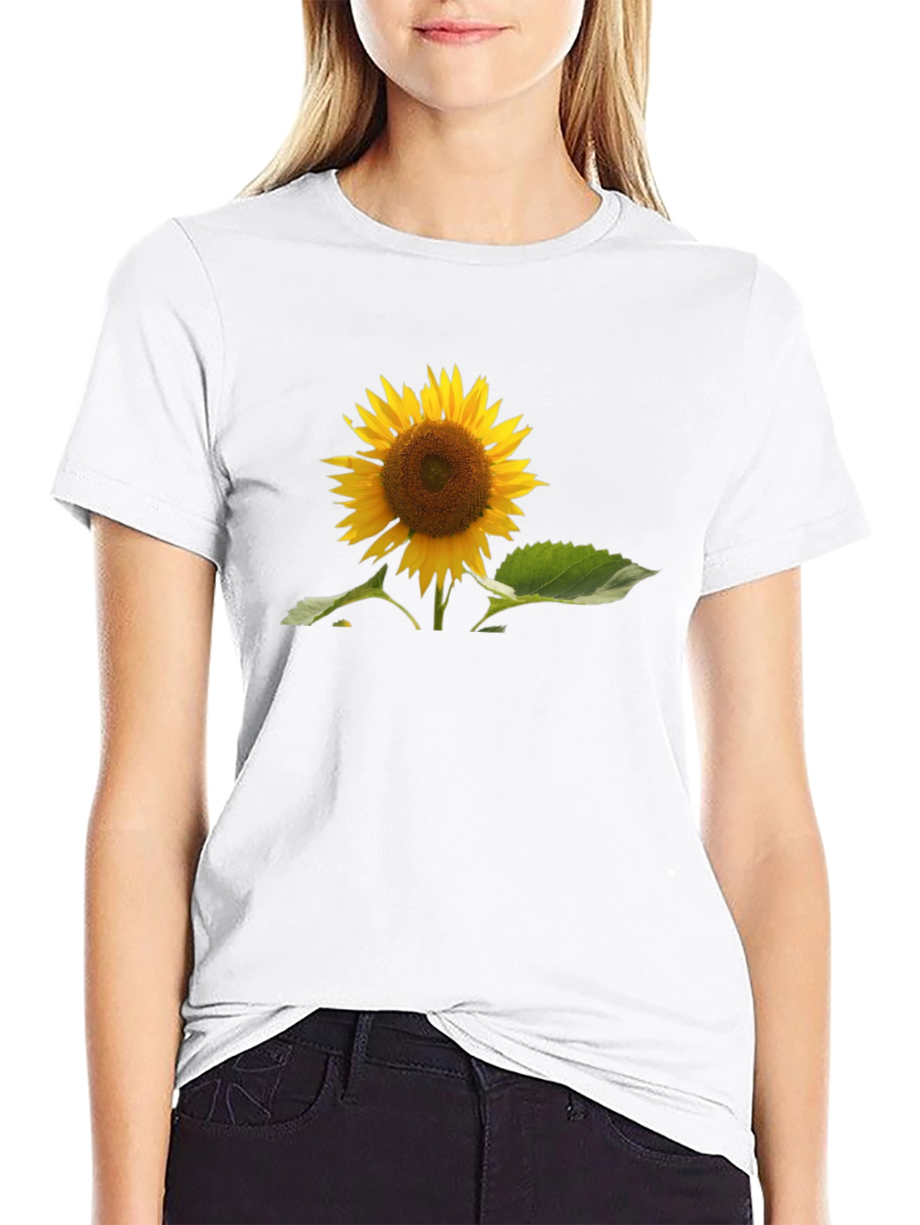 Sunflower Graphic Black T-Shirt