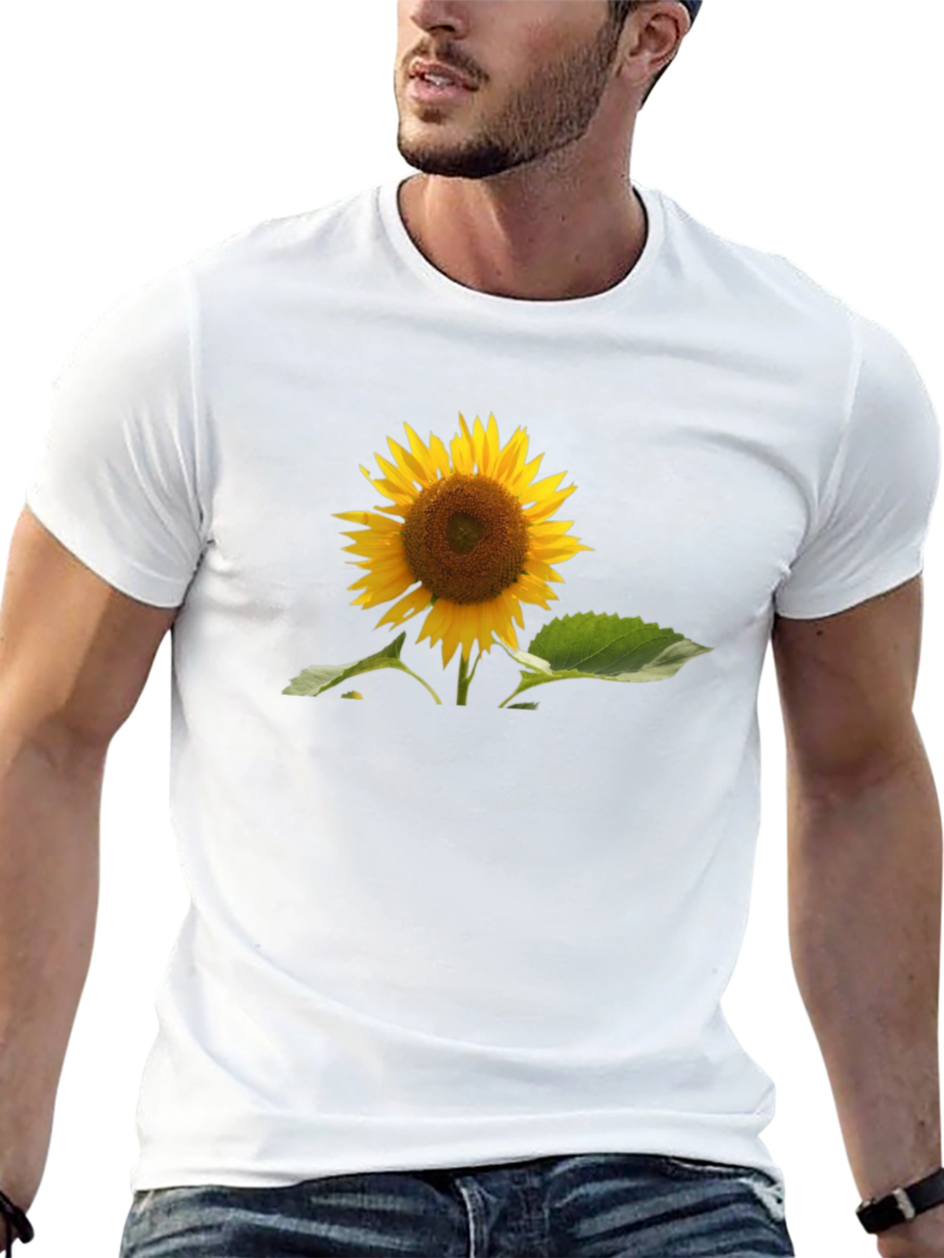 Sunflower Graphic Black T-Shirt