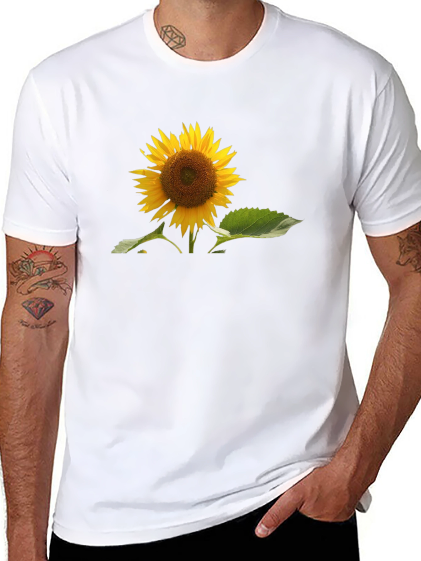 Sunflower Graphic Black T-Shirt