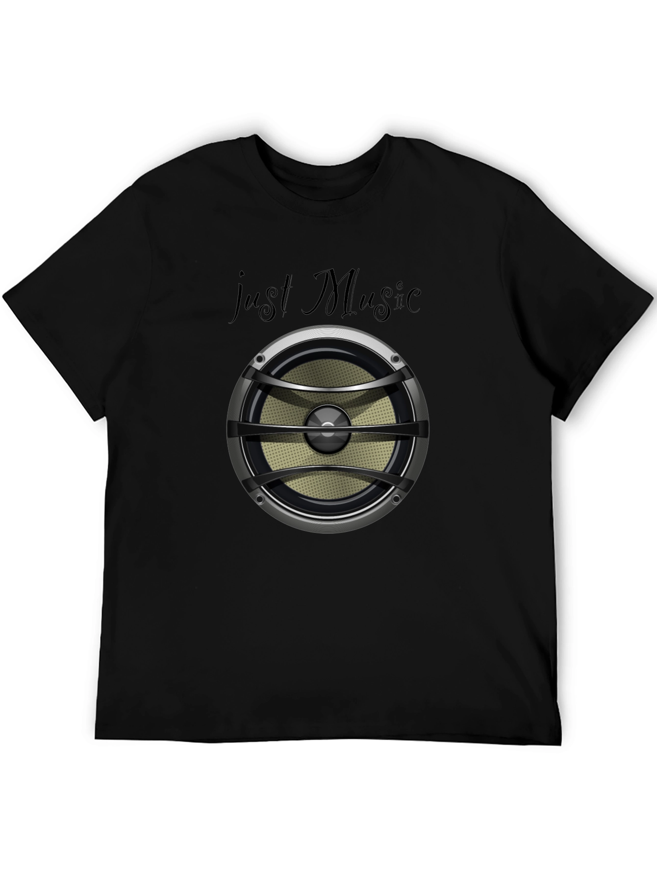 Just Music Speaker Graphic T-Shirt - Black