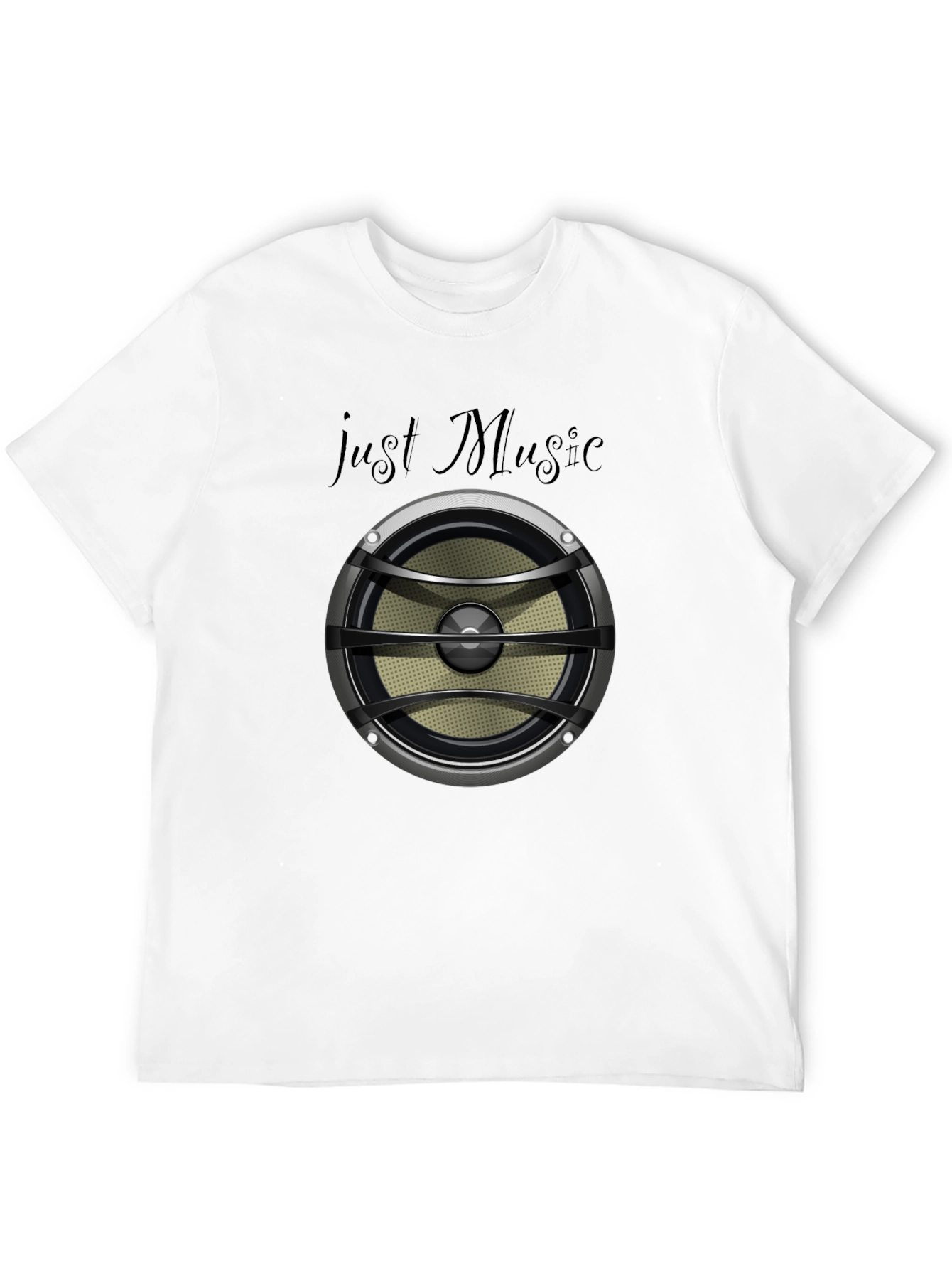 Just Music Speaker Graphic T-Shirt - Black
