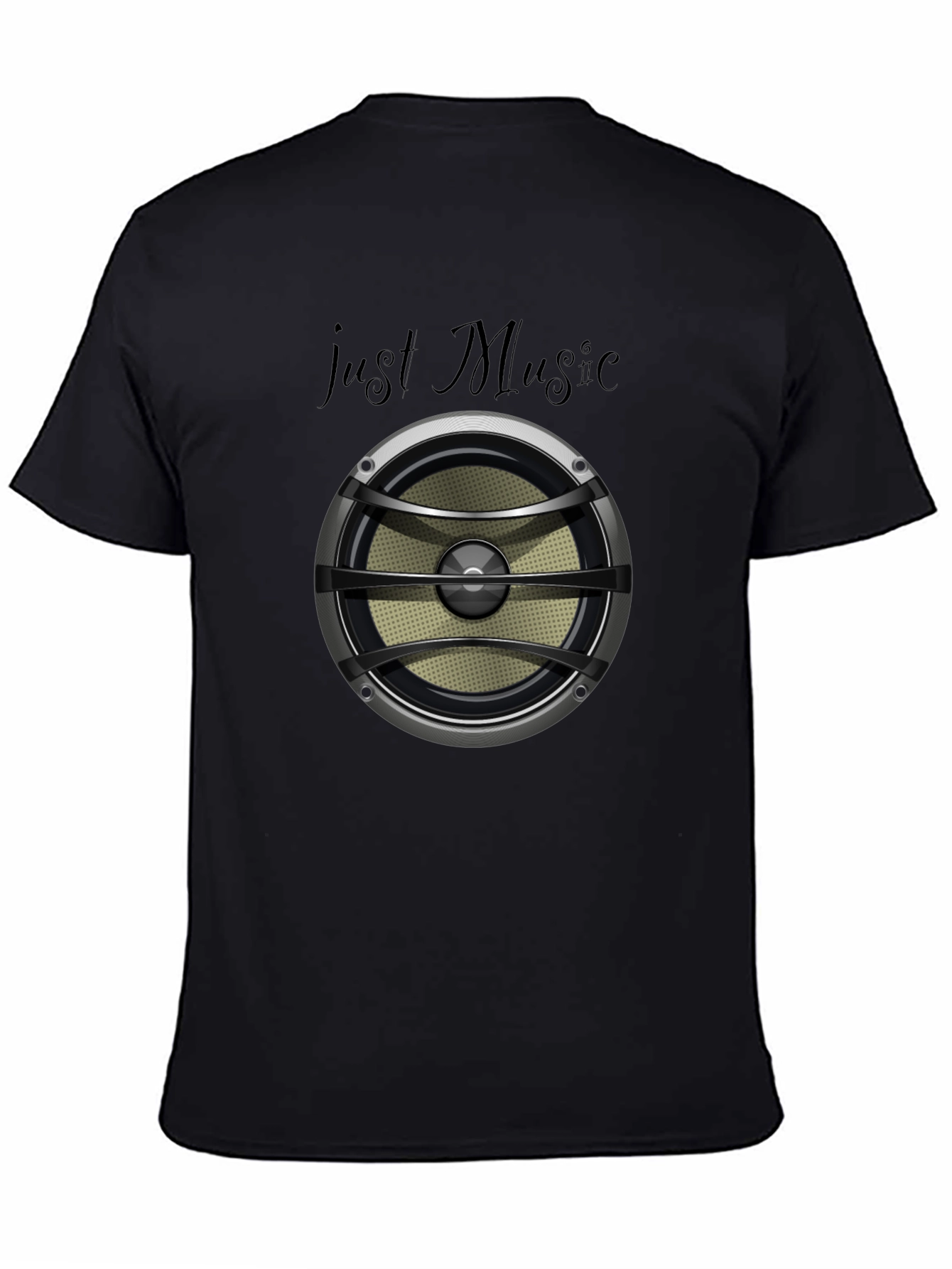 Just Music Speaker Graphic T-Shirt - Black