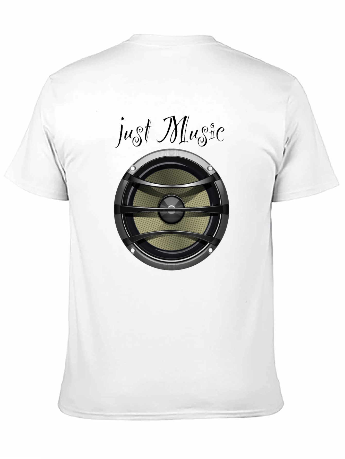 Just Music Speaker Graphic T-Shirt - Black
