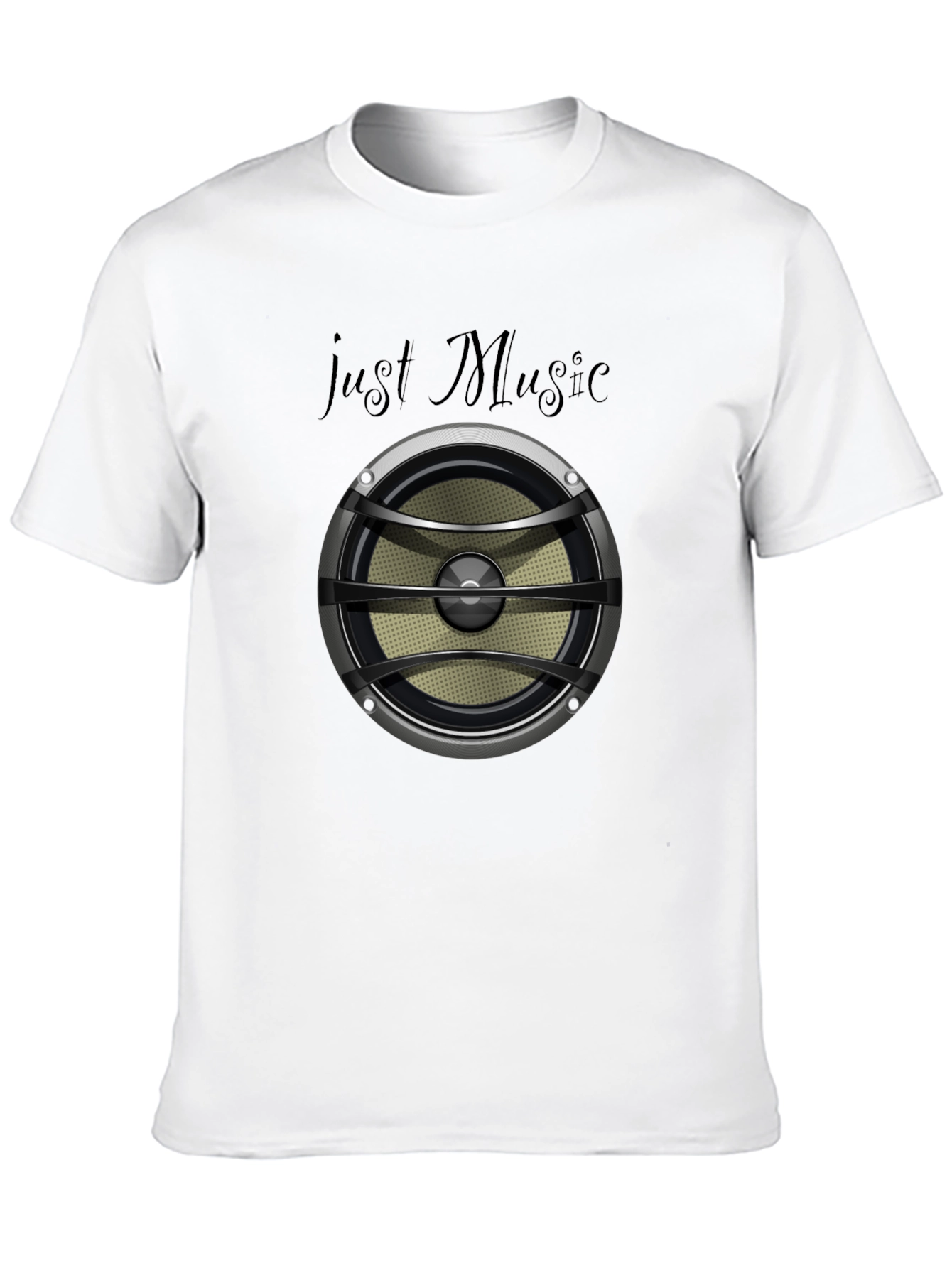 Just Music Speaker Graphic T-Shirt - Black