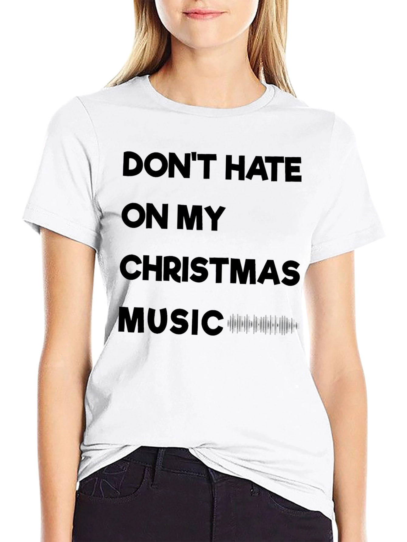 Christmas Music T-Shirt: Dont Hate Holiday Tee