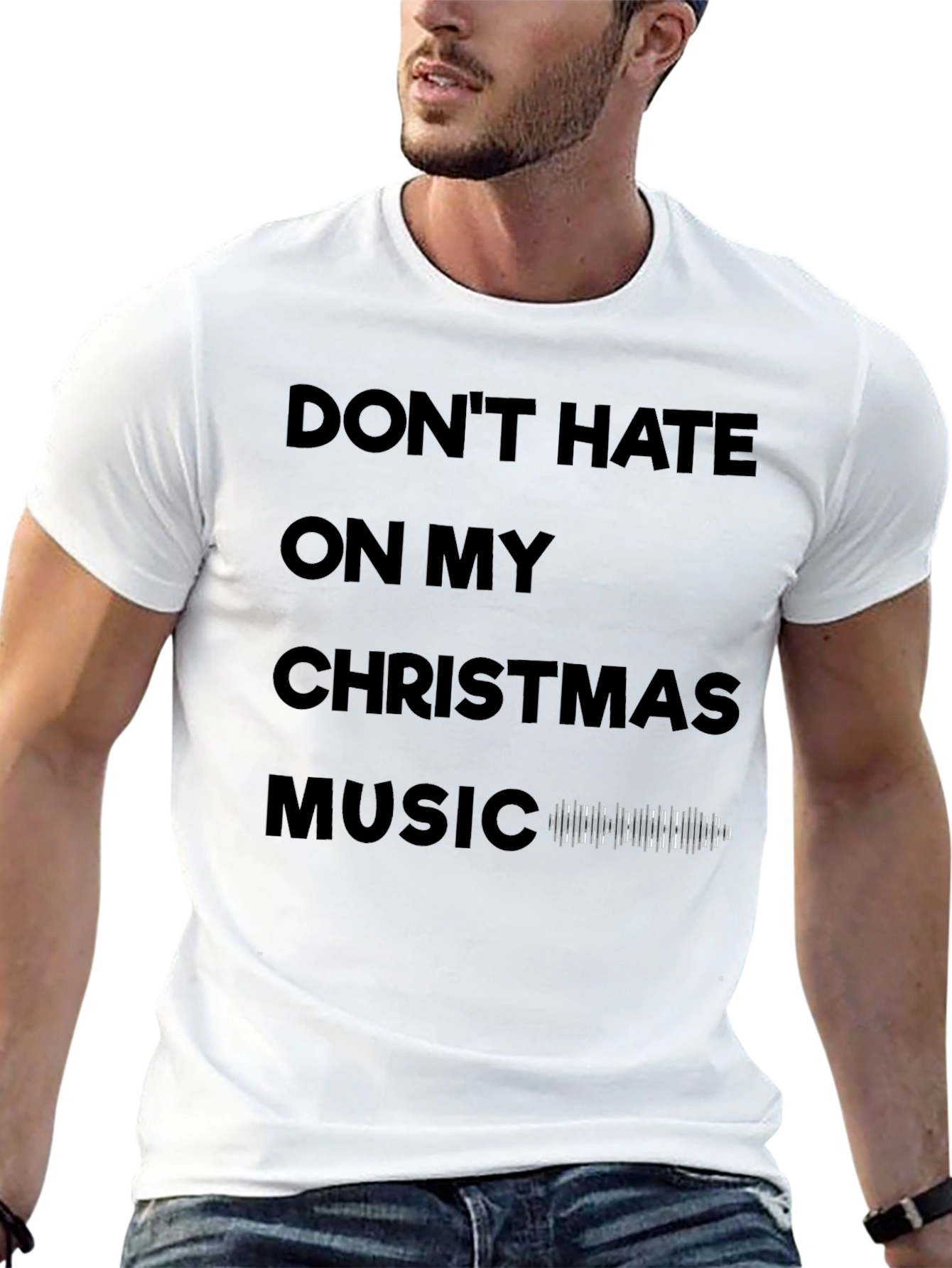 Christmas Music T-Shirt: Dont Hate Holiday Tee