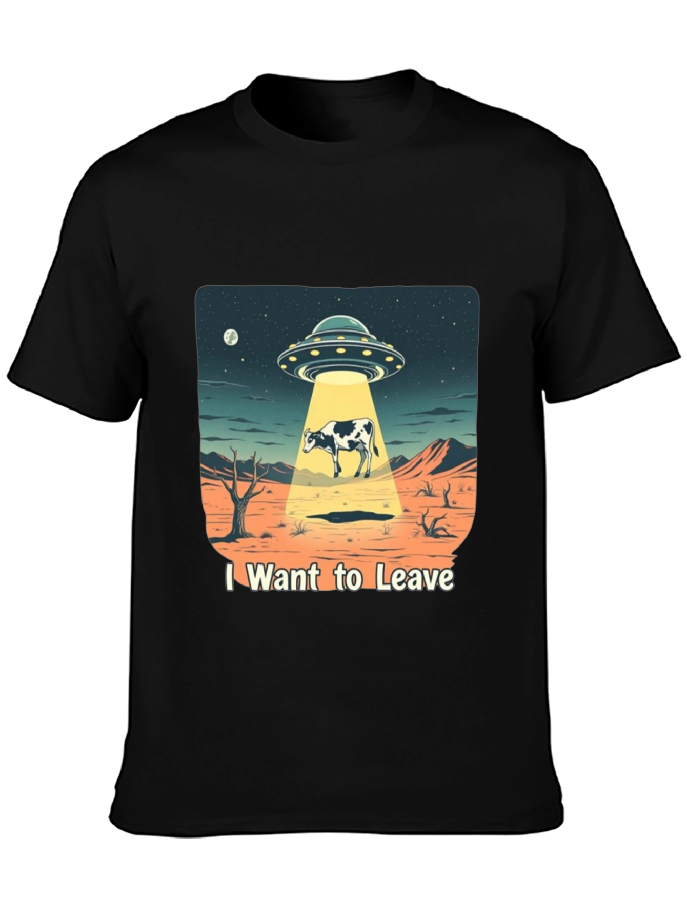 I Want to Leave Alien Cow T-Shirt