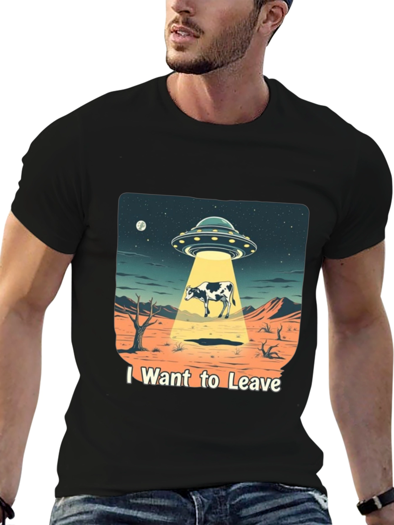 I Want to Leave Alien Cow T-Shirt