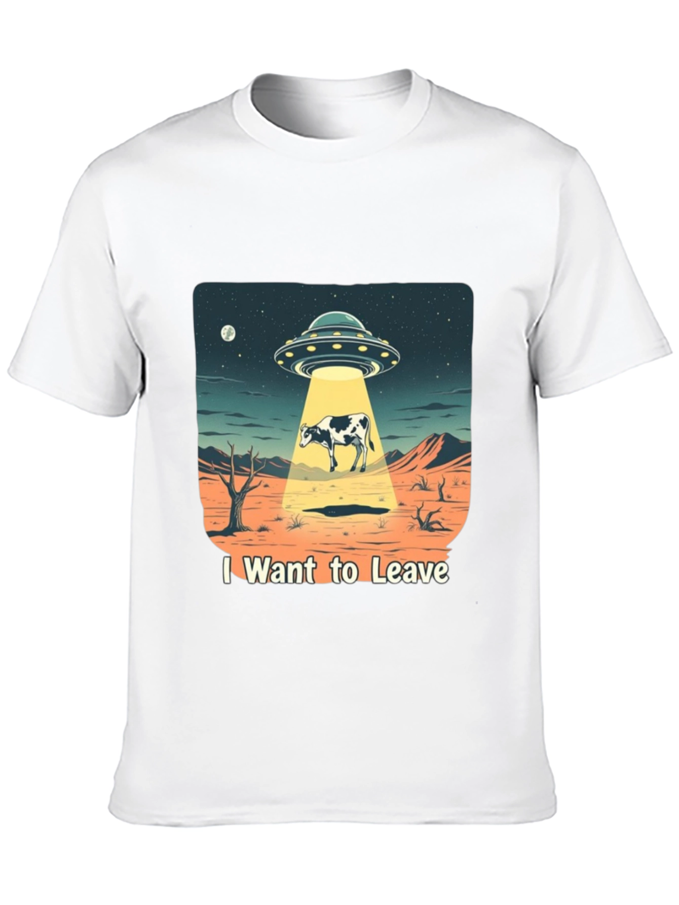 I Want to Leave Alien Cow T-Shirt