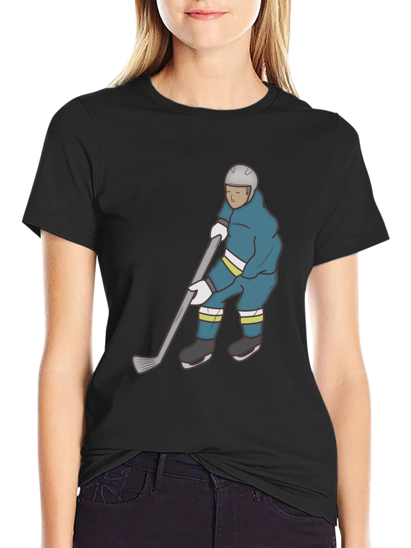 Hockey Player Graphic T-Shirt