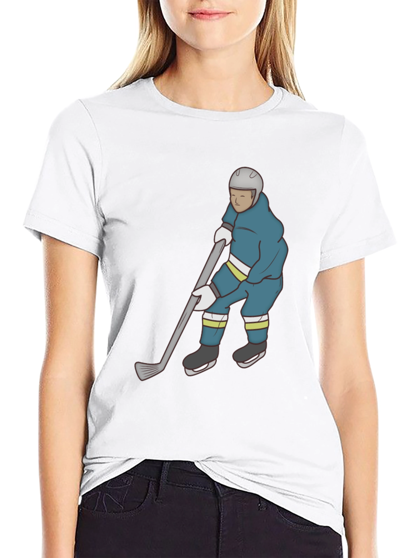 Hockey Player Graphic T-Shirt