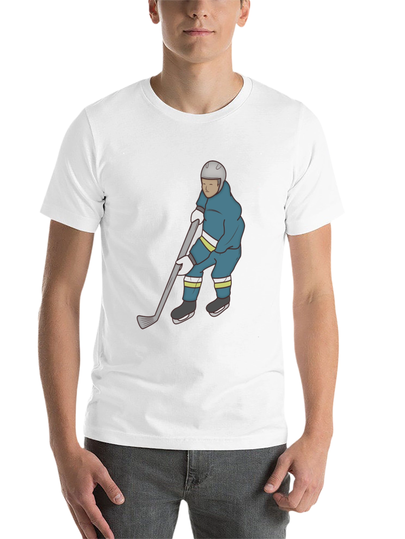 Hockey Player Graphic T-Shirt