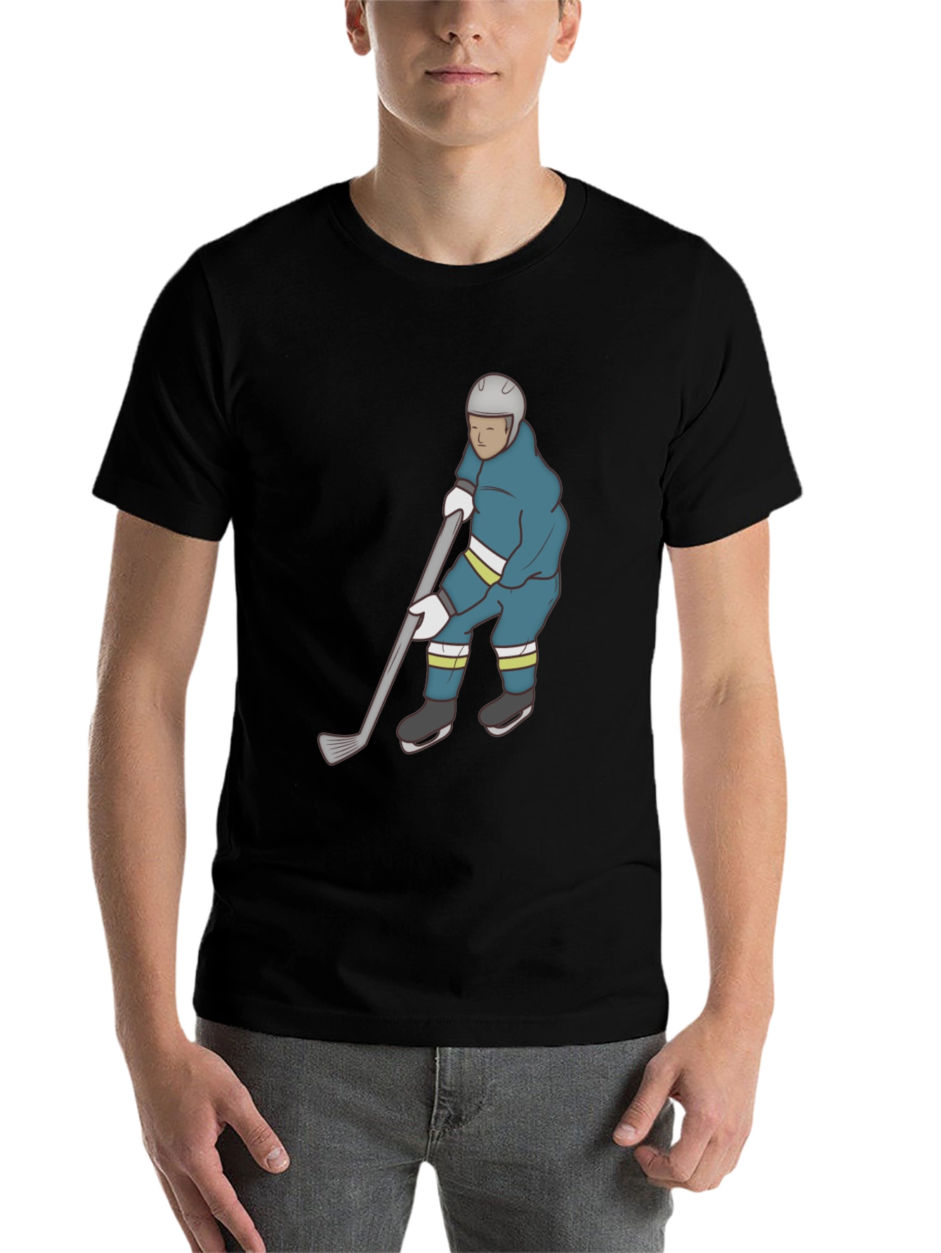 Hockey Player Graphic T-Shirt