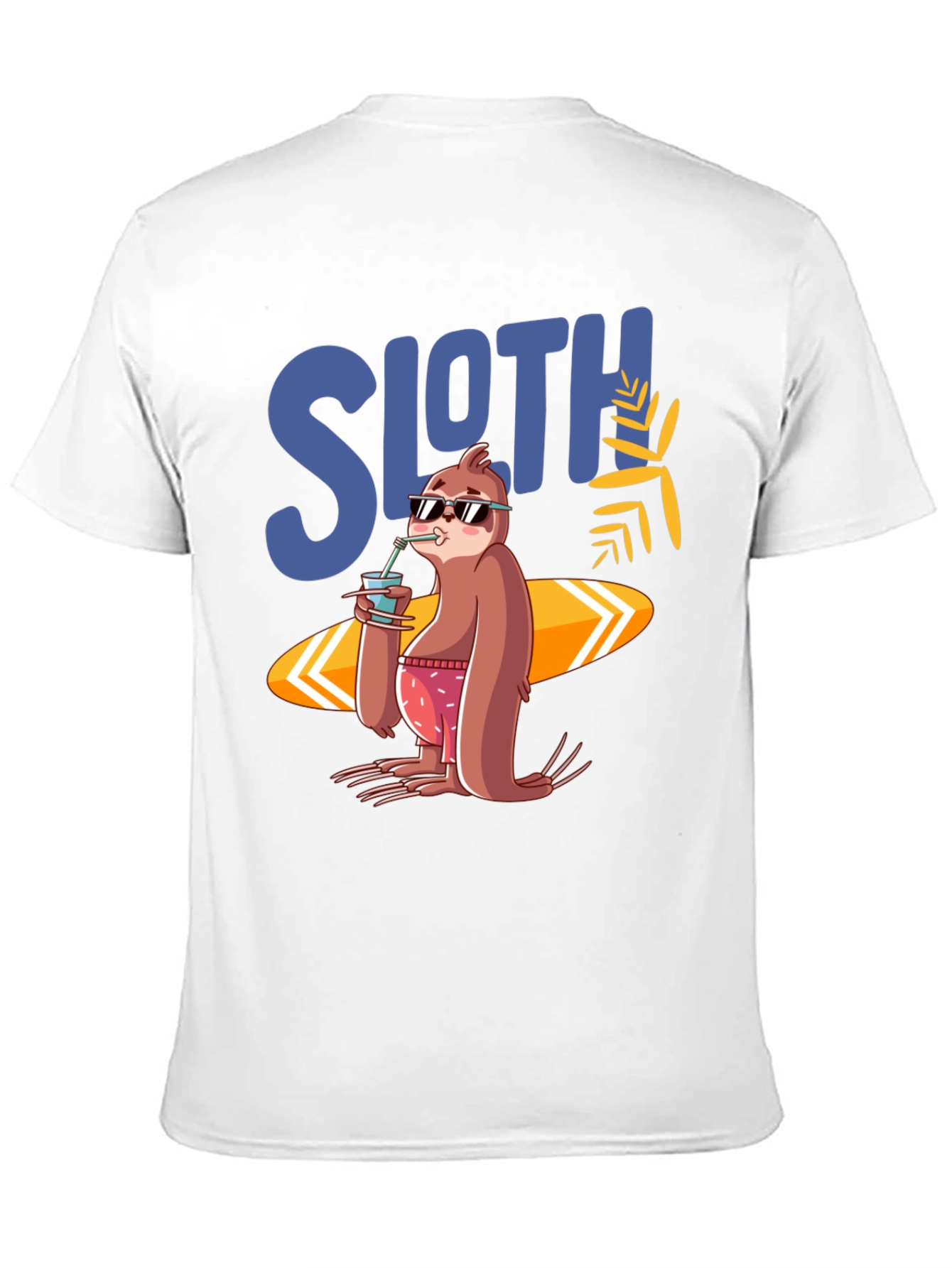 Sloth Surfer T-Shirt - Summer Vibes