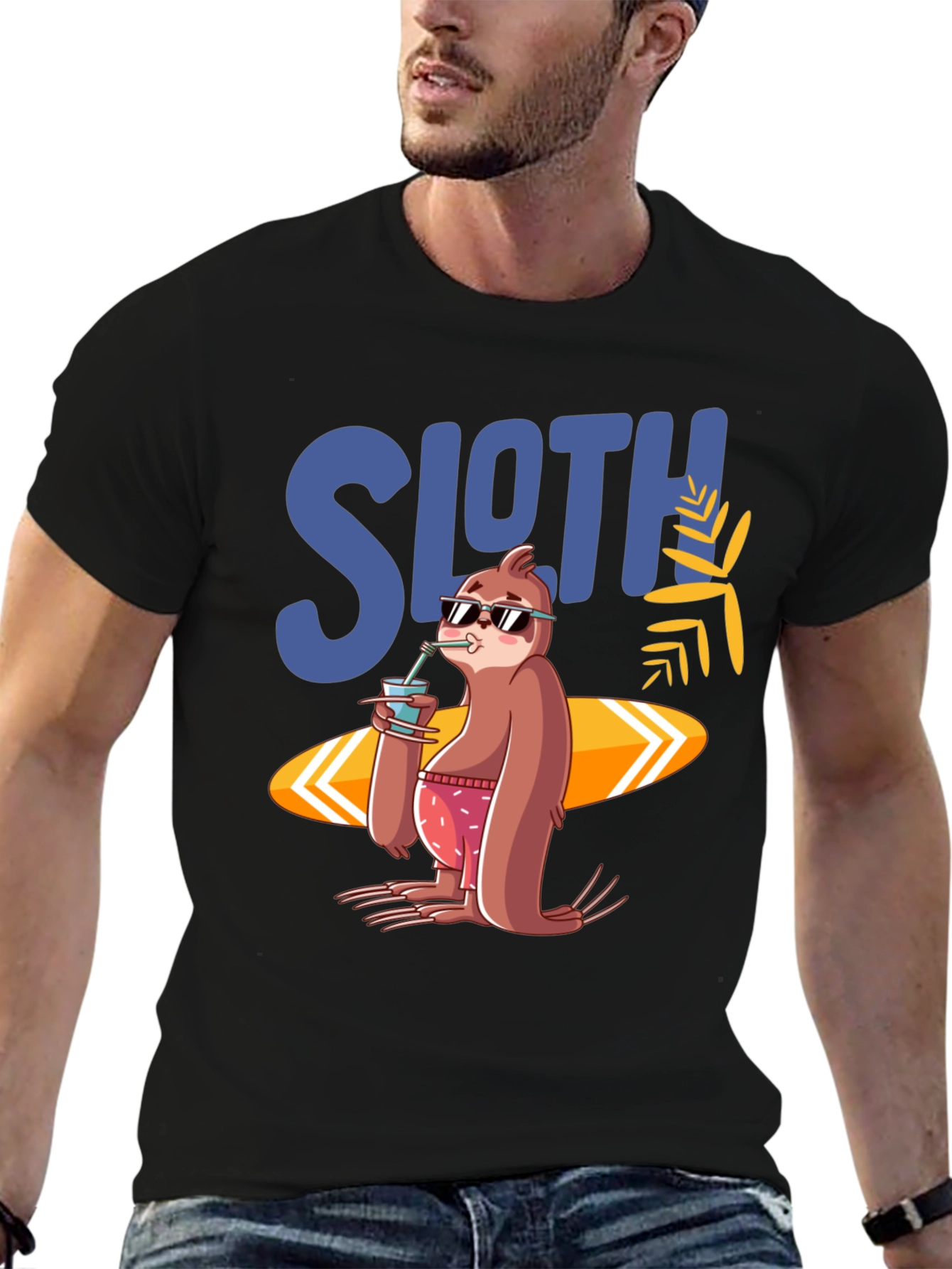 Sloth Surfer T-Shirt - Summer Vibes