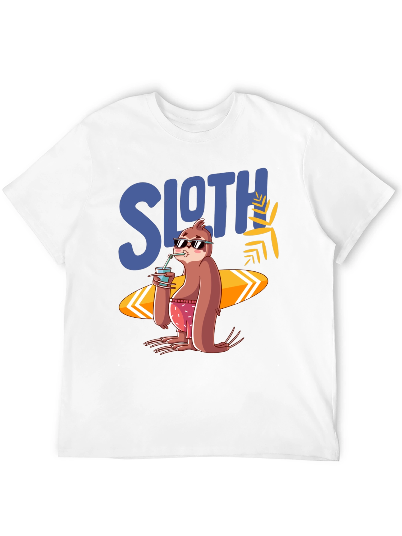 Sloth Surfer T-Shirt - Summer Vibes