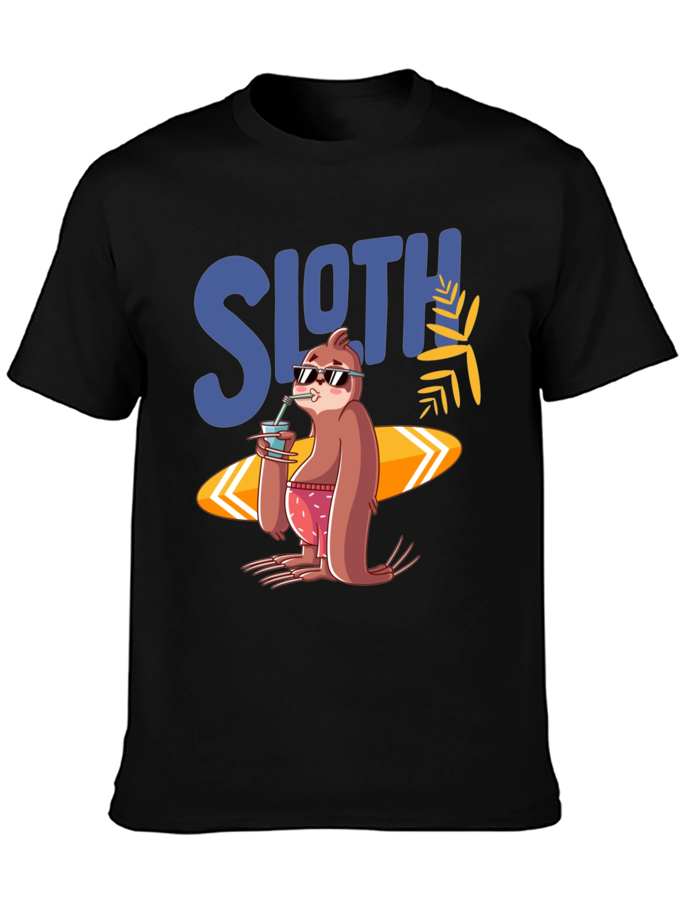 Sloth Surfer T-Shirt - Summer Vibes